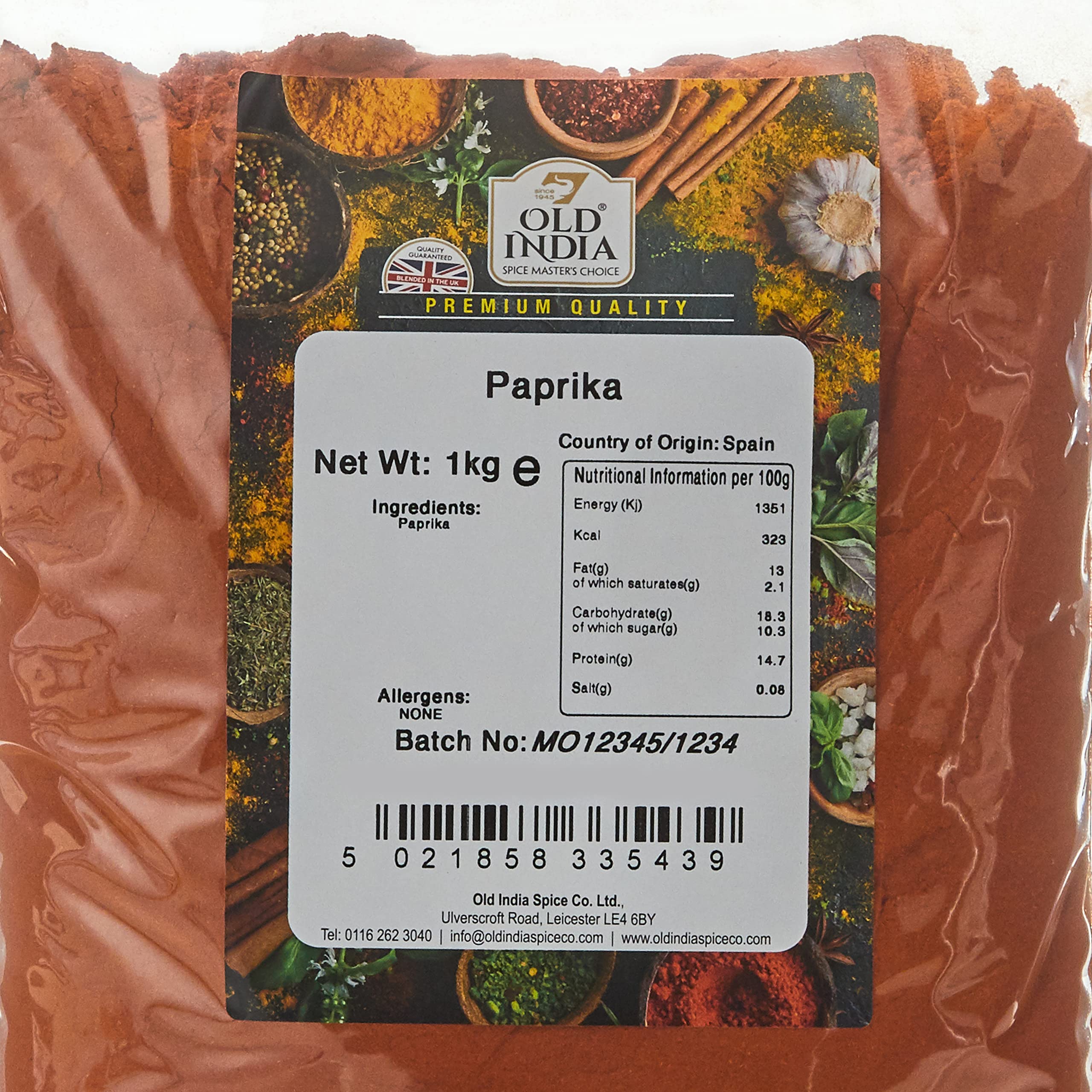 Old India Paprika Whole Spice | 1 kg Bag | Natural & GMO Free