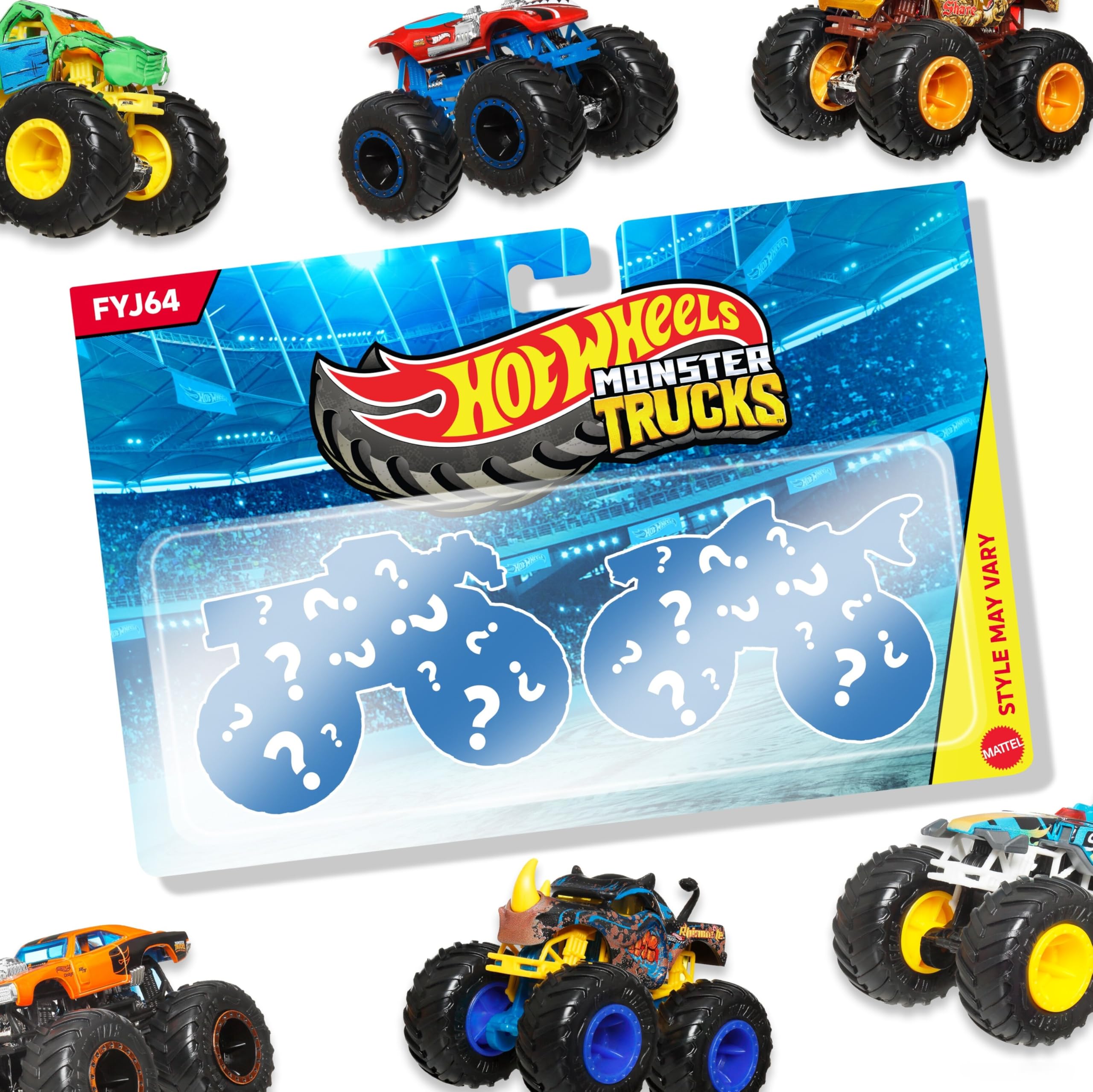 Hot Wheels Monster Trucks 1:64 Demo Doubles 2-Pk Assorted Models | Metal Die-Cast