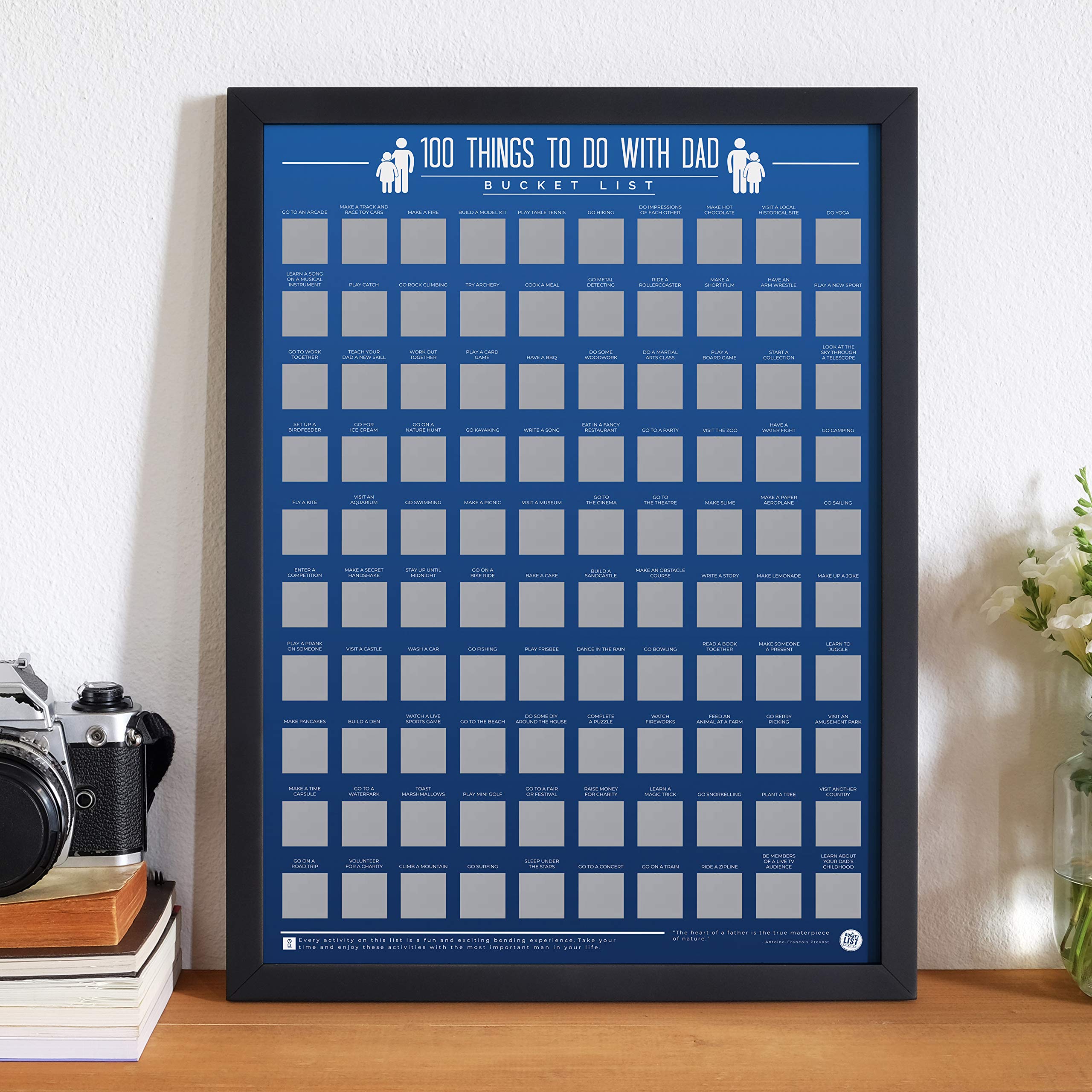 Gift Republic 100 Things To Do With Dad Bucket List Scratch Poster | A2 Portrait | Multi-Color 5
