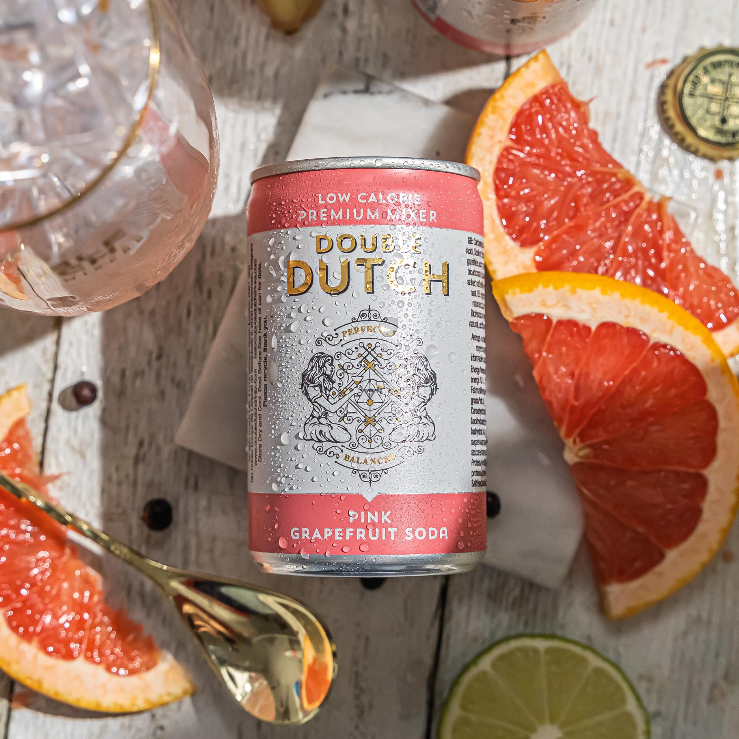 Double Dutch Pink Grapefruit Soda - Low Calorie, Natural Ingredients | 6 x 150ml Cans 5