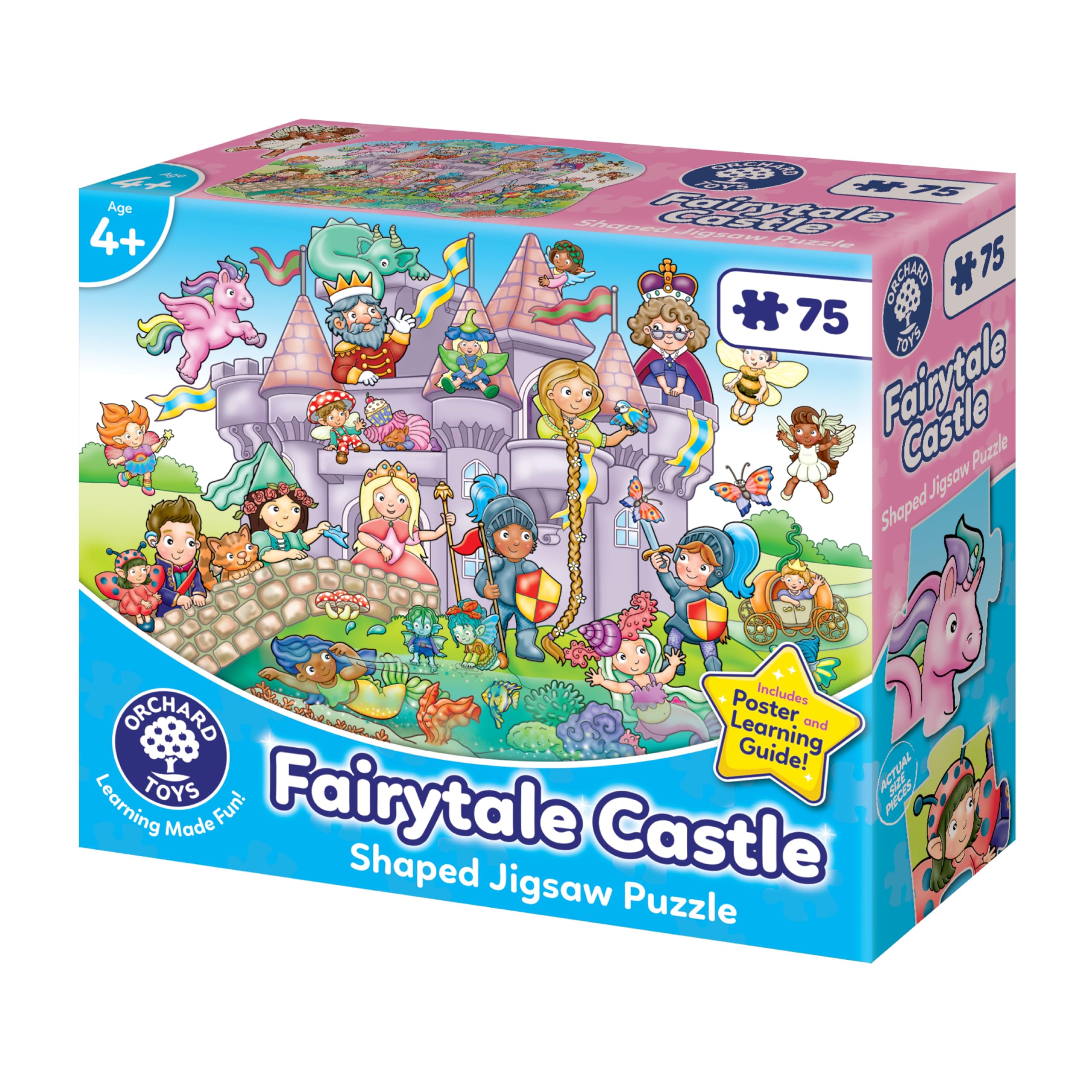 Orchard Toys Fairytale Castle 75-Piece Shaped Floor Puzzle for Kids 4+ | Durable Recycled Board 1