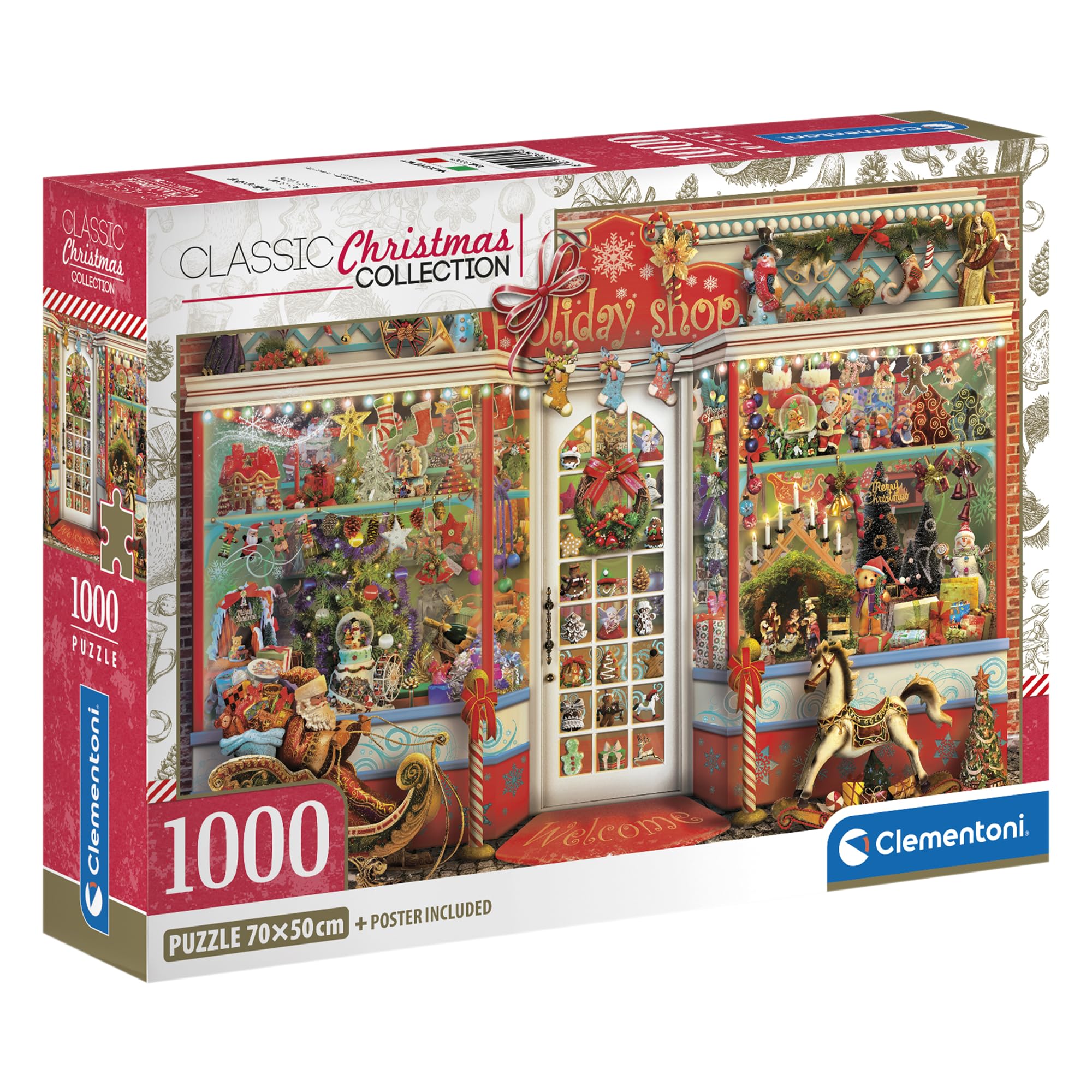 Clementoni Holiday Shop Jigsaw Puzzle - 1000 Pieces | 70x50 cm | Made in Italy