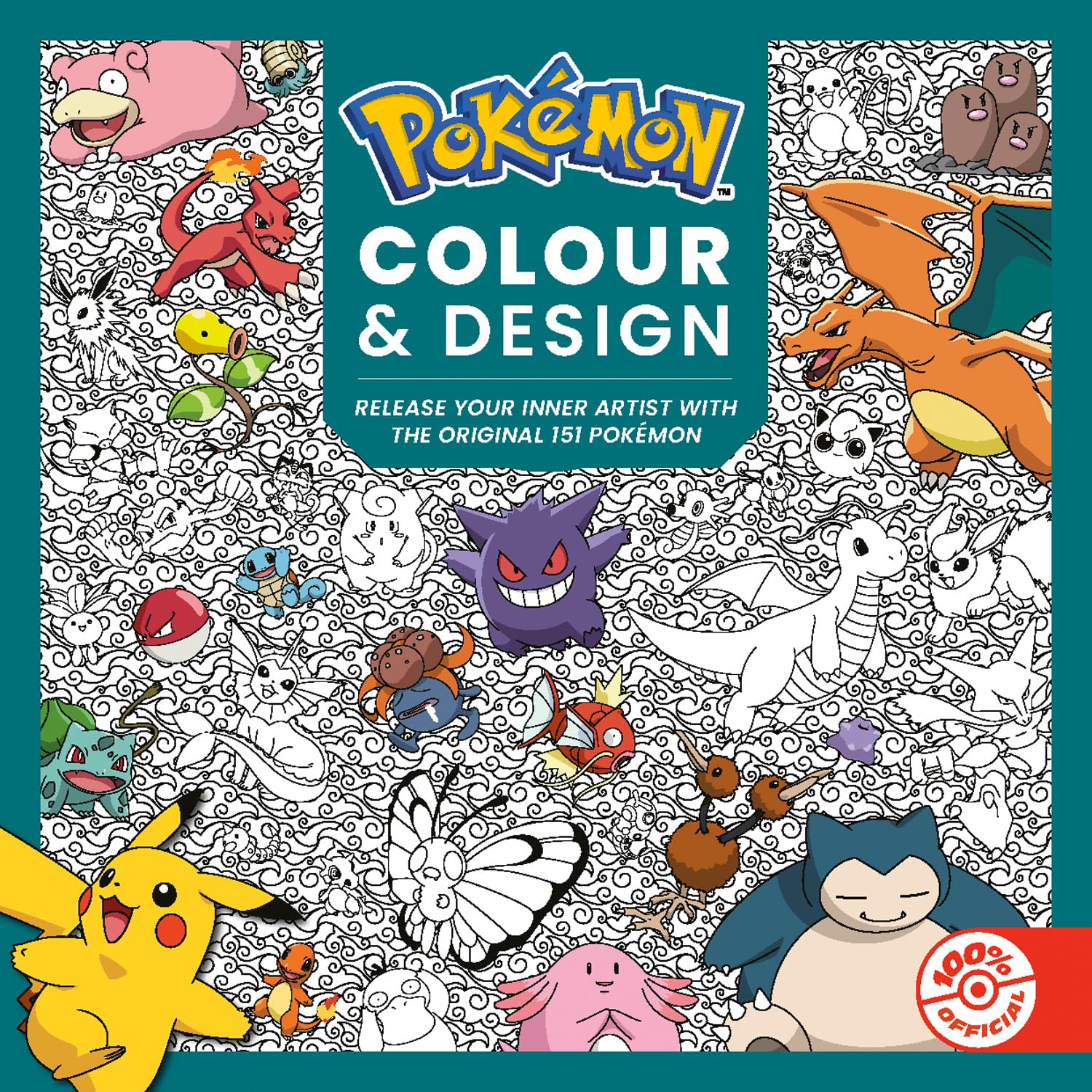 Farshore Pokémon Colour and Design: Official Pokémon Colouring Book | Paperback | English