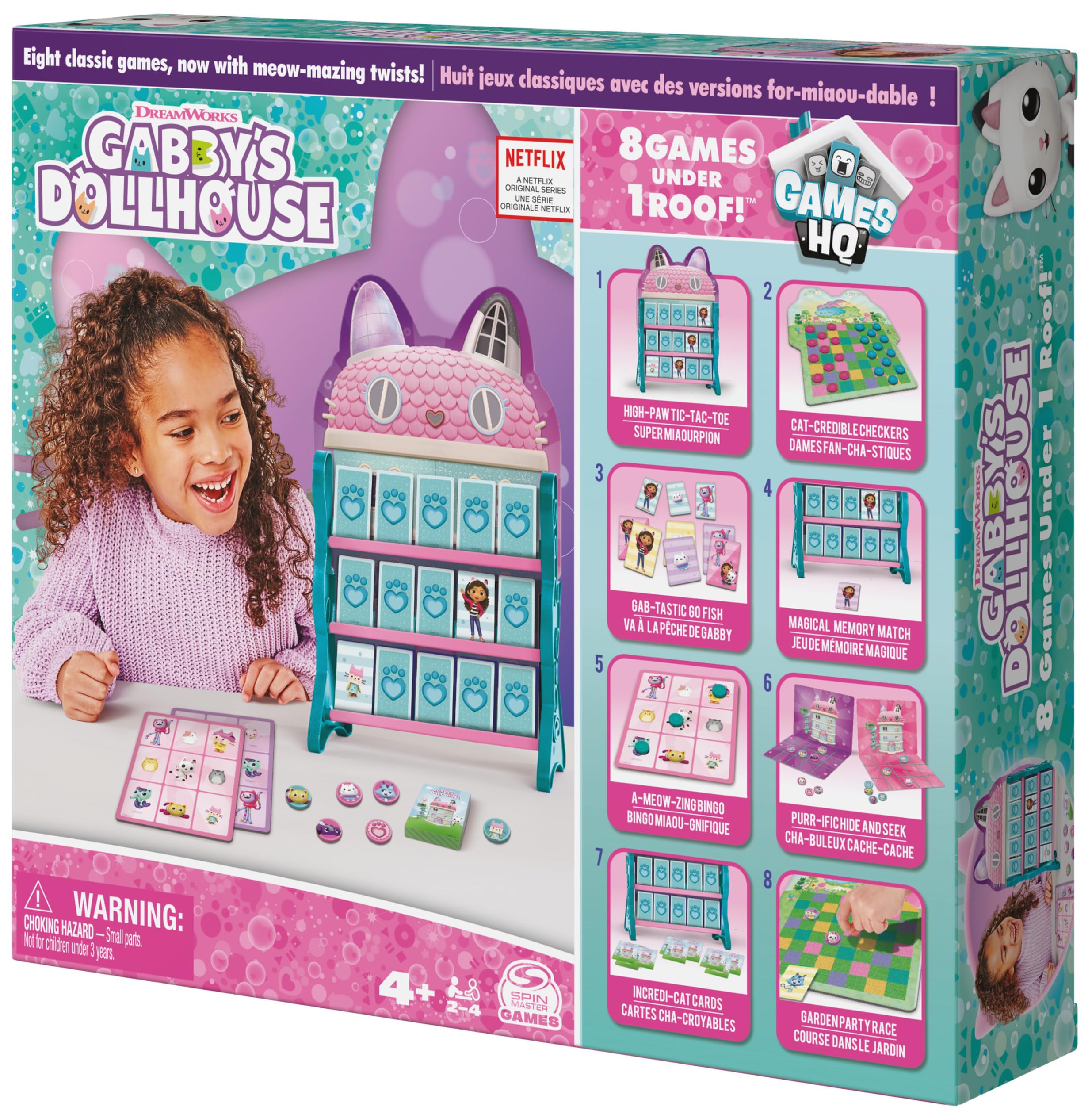 Spin Master Games Gabby’s Dollhouse Games HQ Board Game 11