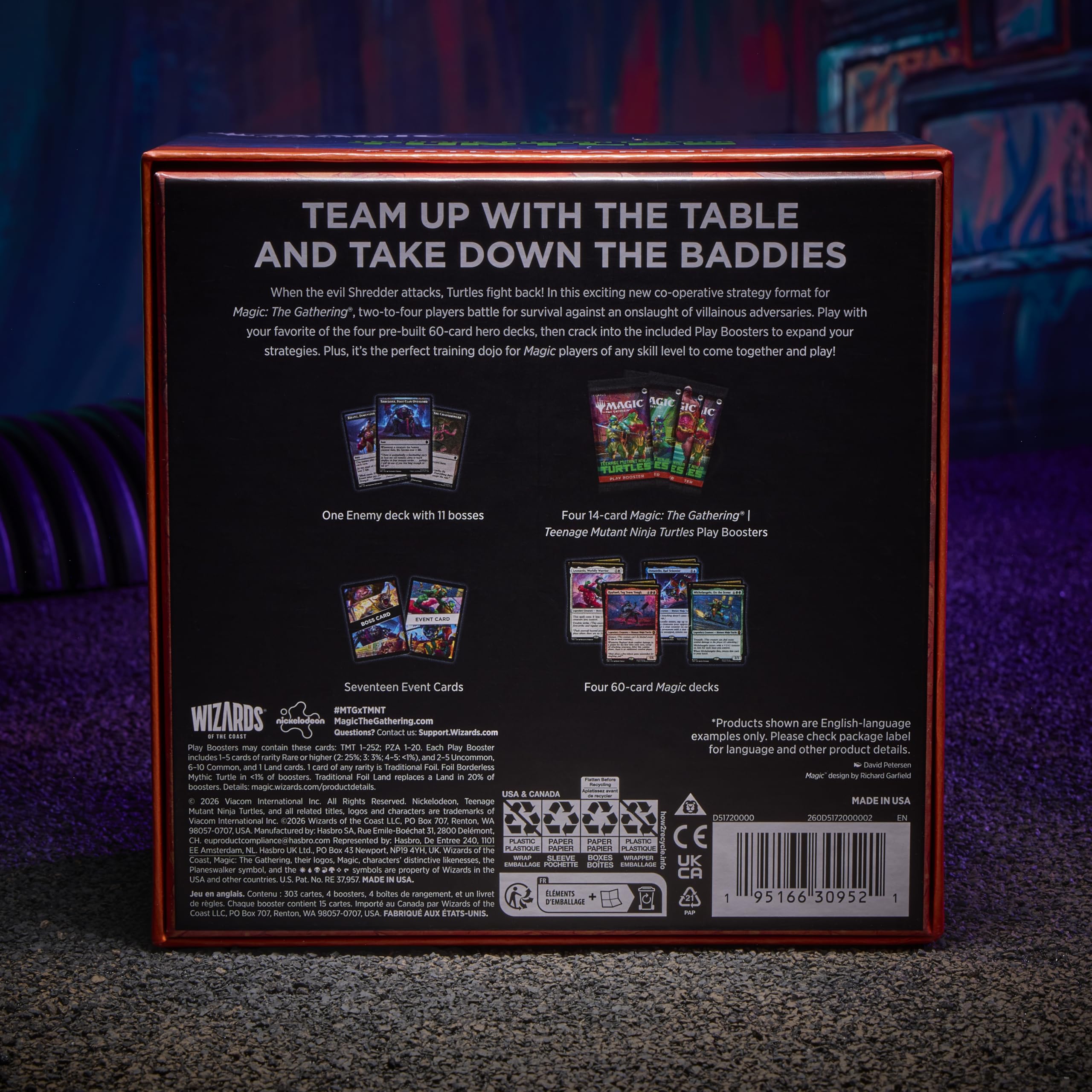 Magic: The Gathering Turtle Team-Up Co-op Strategy Set | 4 Hero Decks | Adult Unisex 8