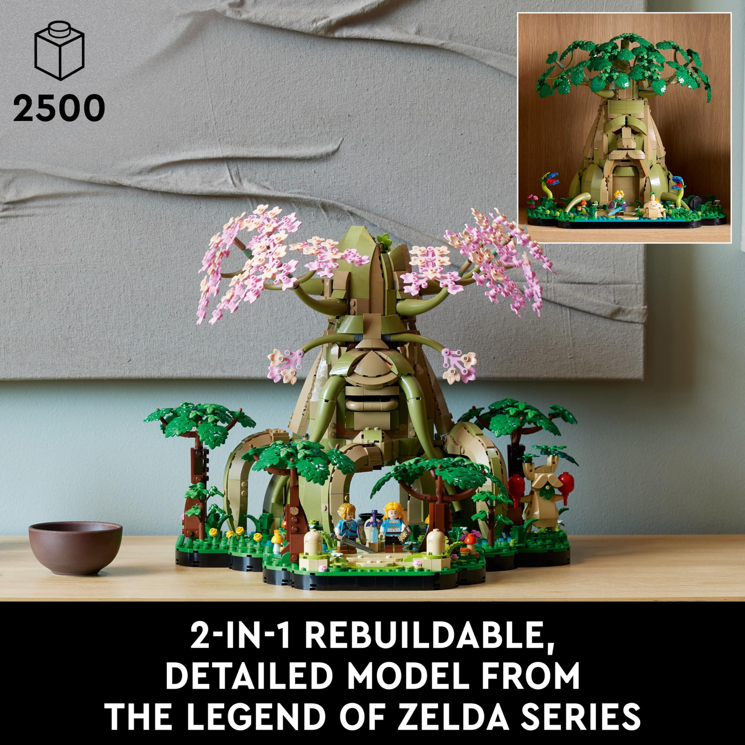 LEGO The Legend of Zelda Great Deku Tree 2-in-1 Set 77092 | 2,500 Pieces | Ages 18+