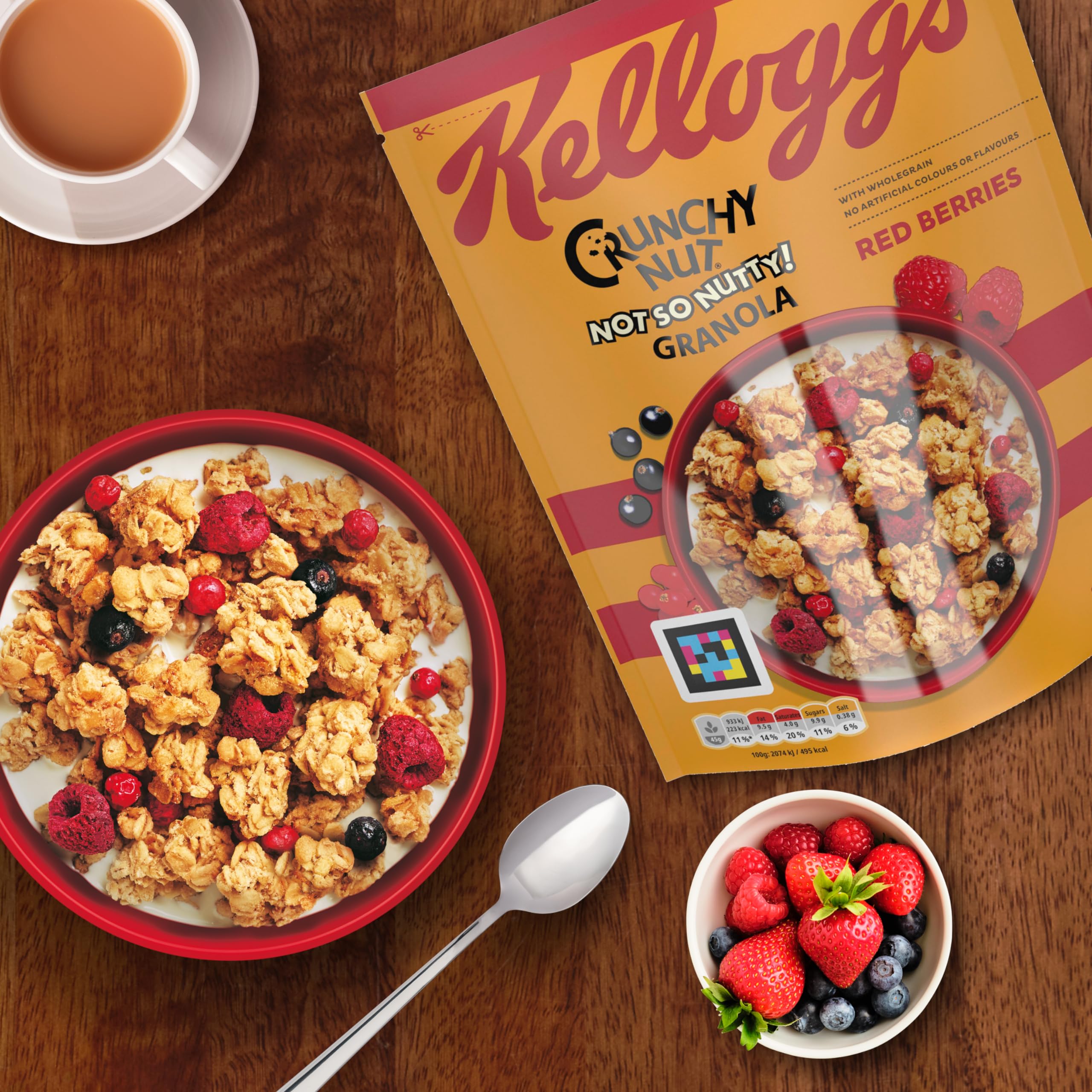Kellogg's Crunchy Nut Red Berries Breakfast Granola - Wholegrain Oat Clusters | 380g 3