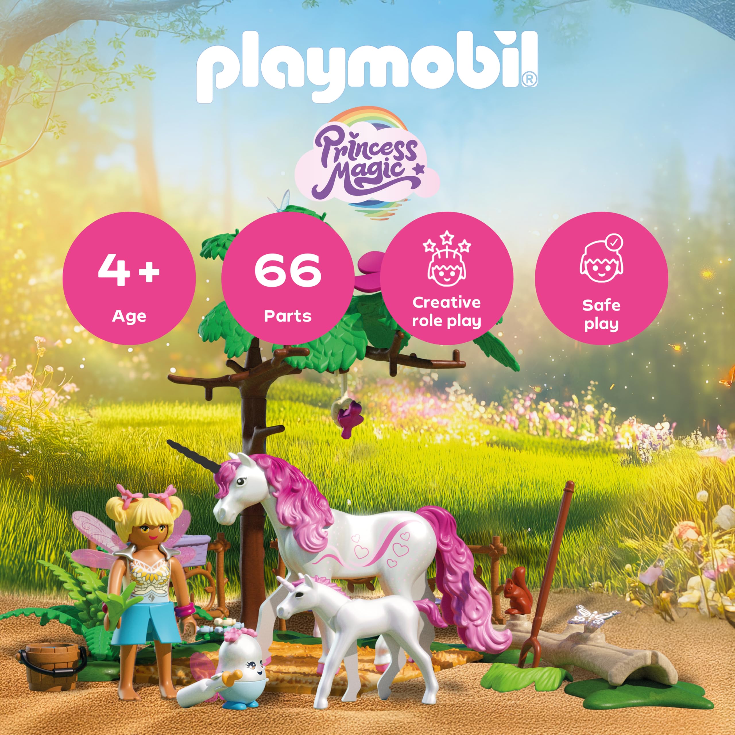 Playmobil Magic Unicorns Fairy House with Golden Unicorn Stable Set | Ages 4+ | Model 71839 2
