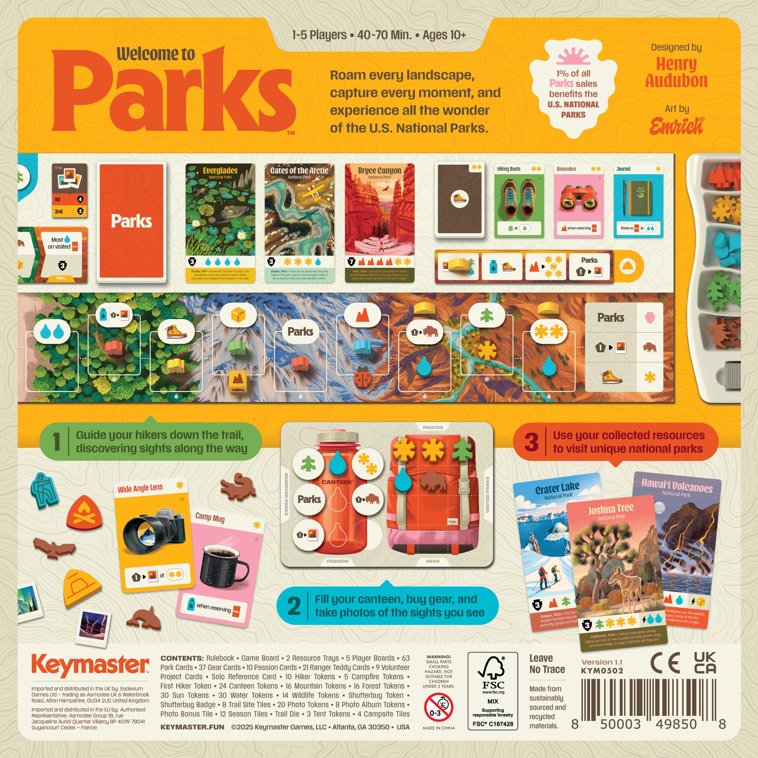 Keymaster Games Parks (2nd Edition) Board Game | 1-5 Players | Ages 10+ | 30-60 Min Playtime 4