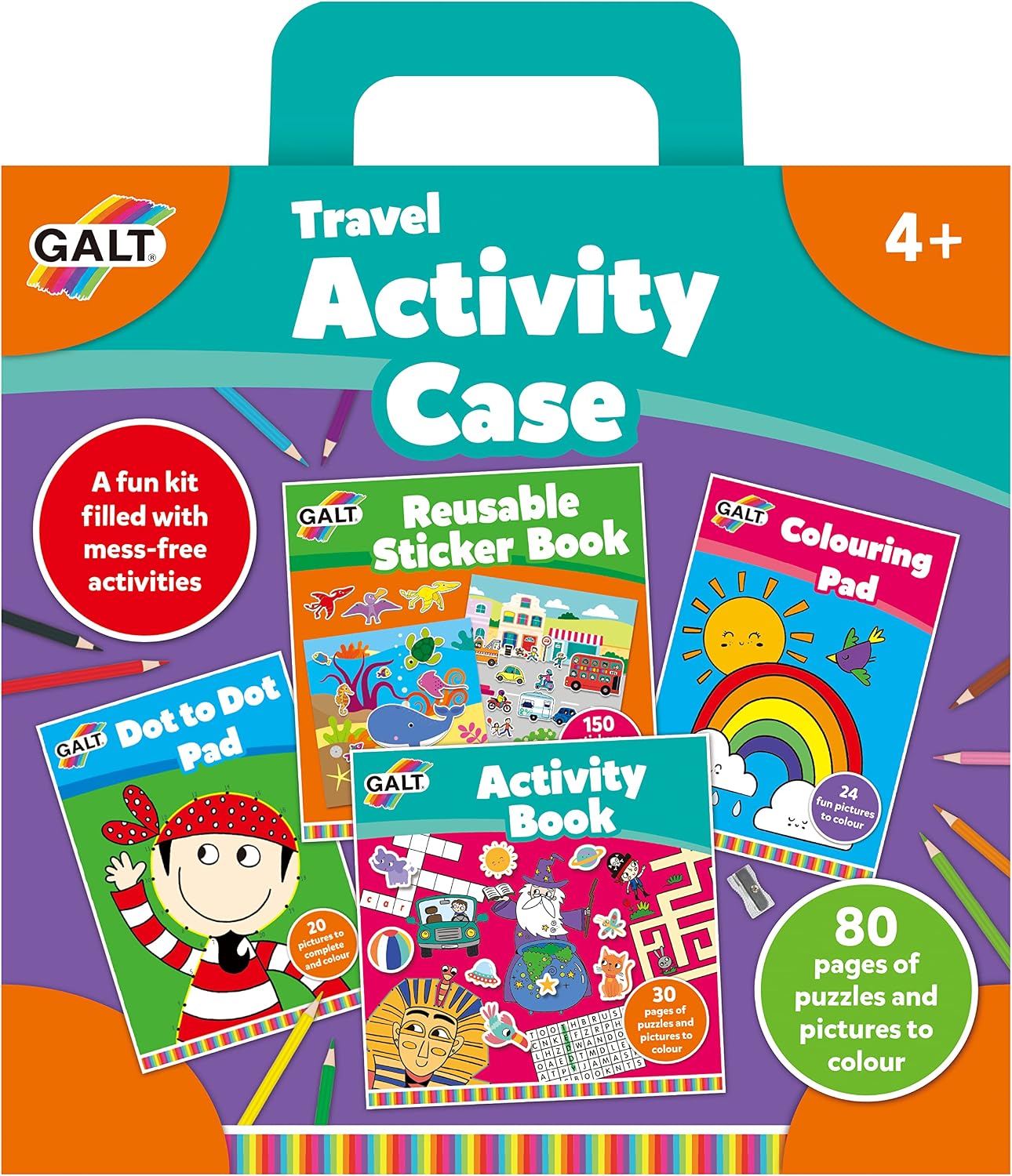 Galt Toys, Travel Activity Case, Children's Activity Pack, Ages 4 Years Plus 6