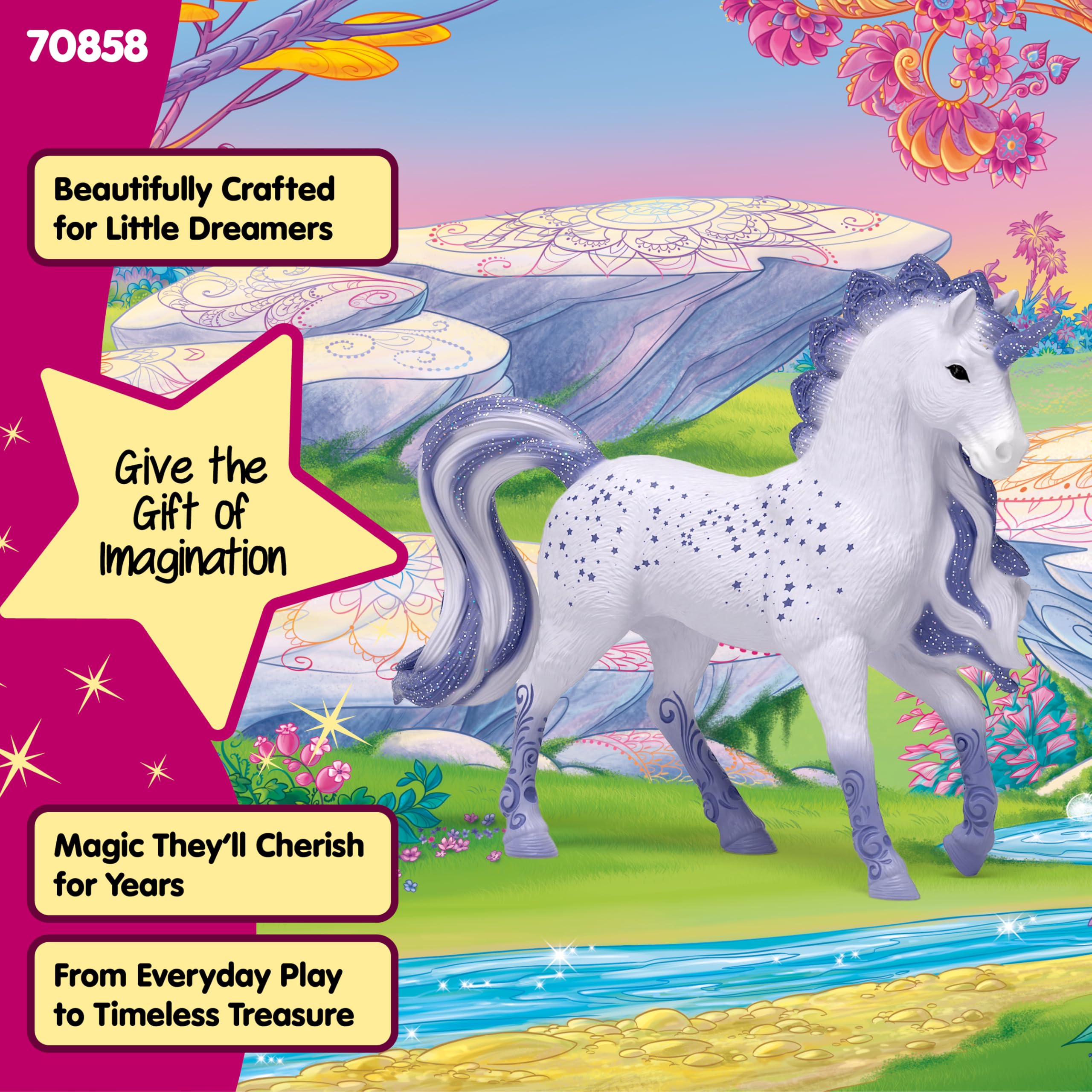 Schleich Bayala Cosmos Unicorn Stallion - 5" Fantasy Horse Play Figure for Kids 12