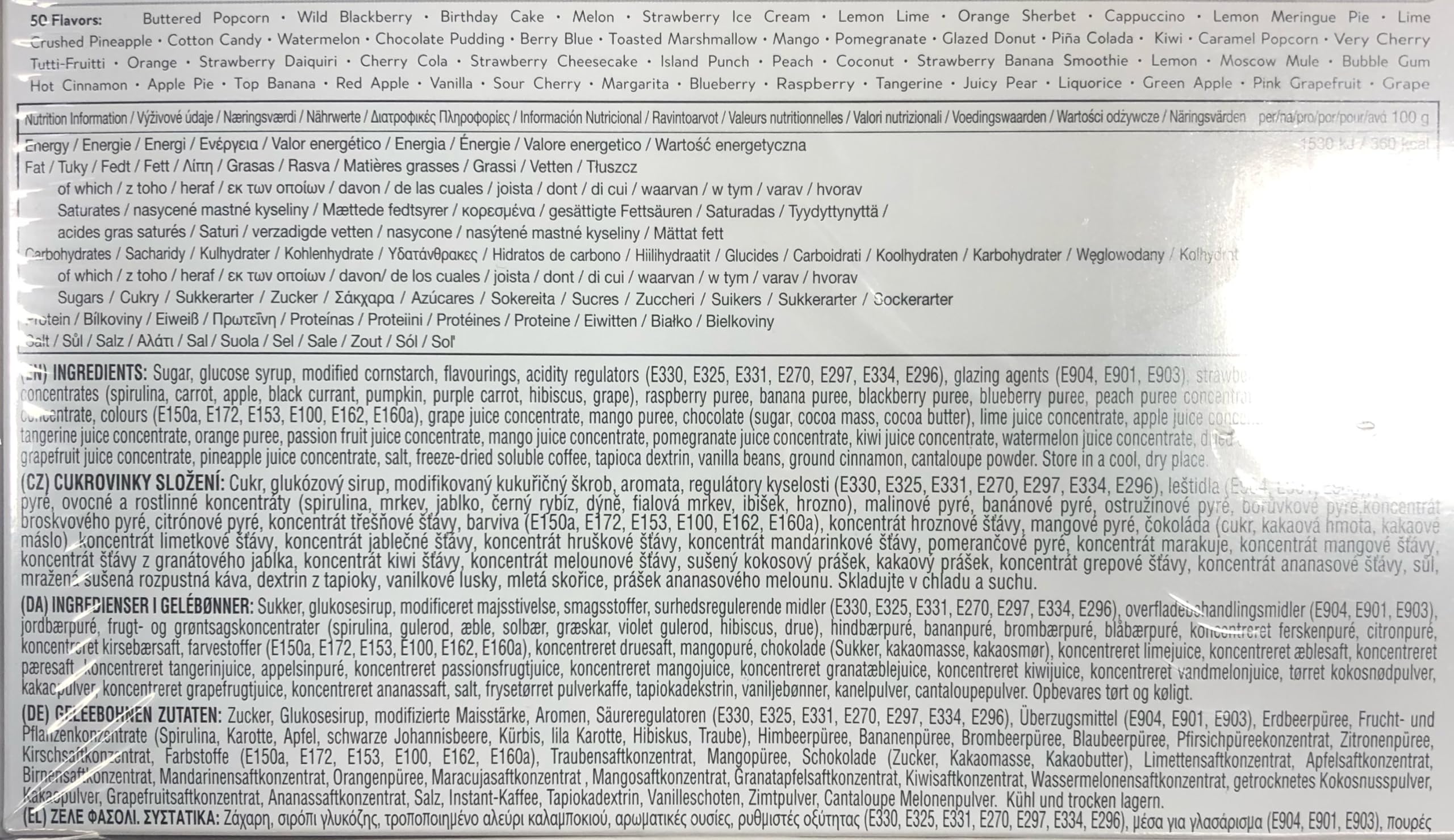 Jelly Belly - Jelly Bean Gift Box 600g 50 Flavours