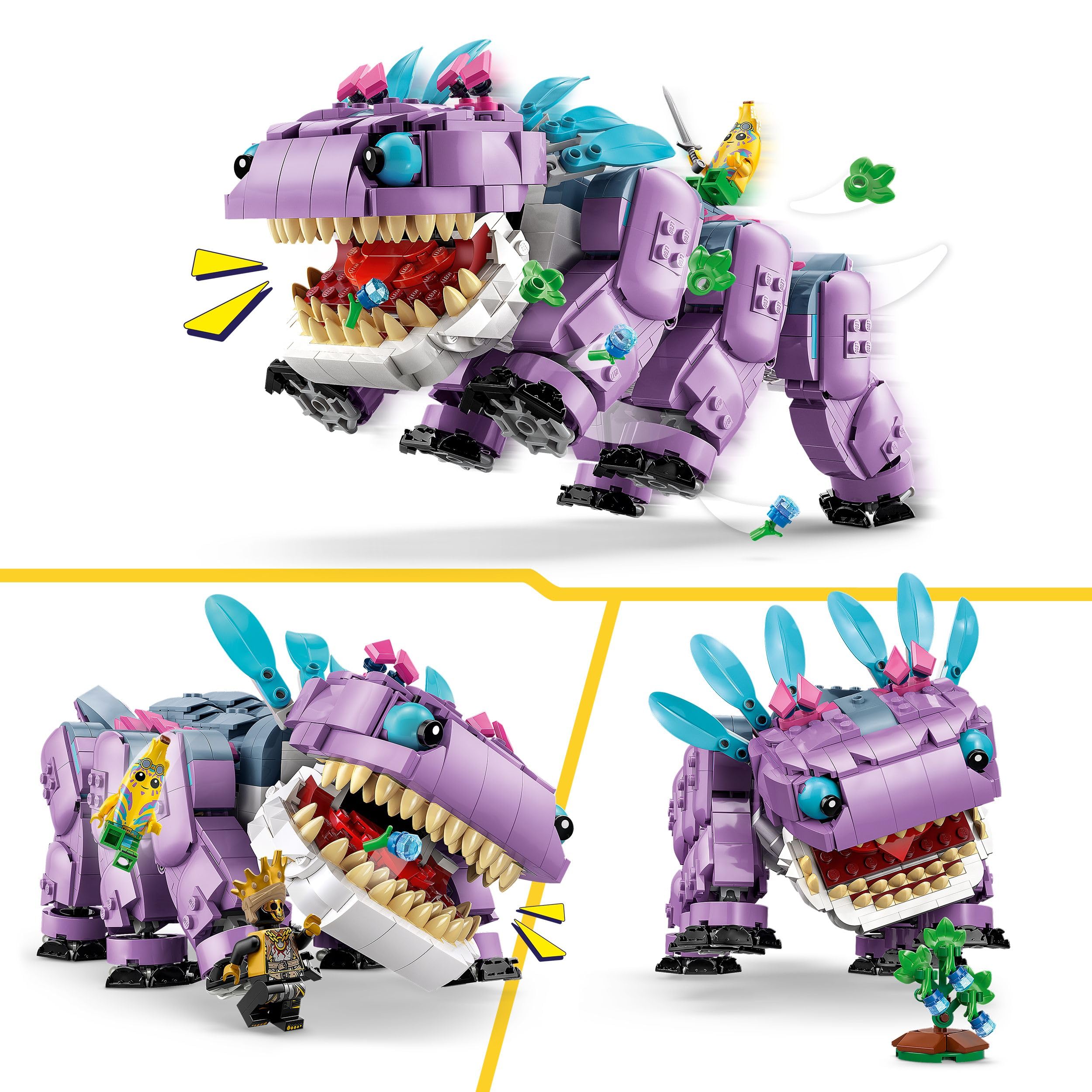LEGO Fortnite Klombo Figure 77077 - Buildable Dino Toy with Oro & Island Peely Minifigures, Bonus In-Game Outfit 8