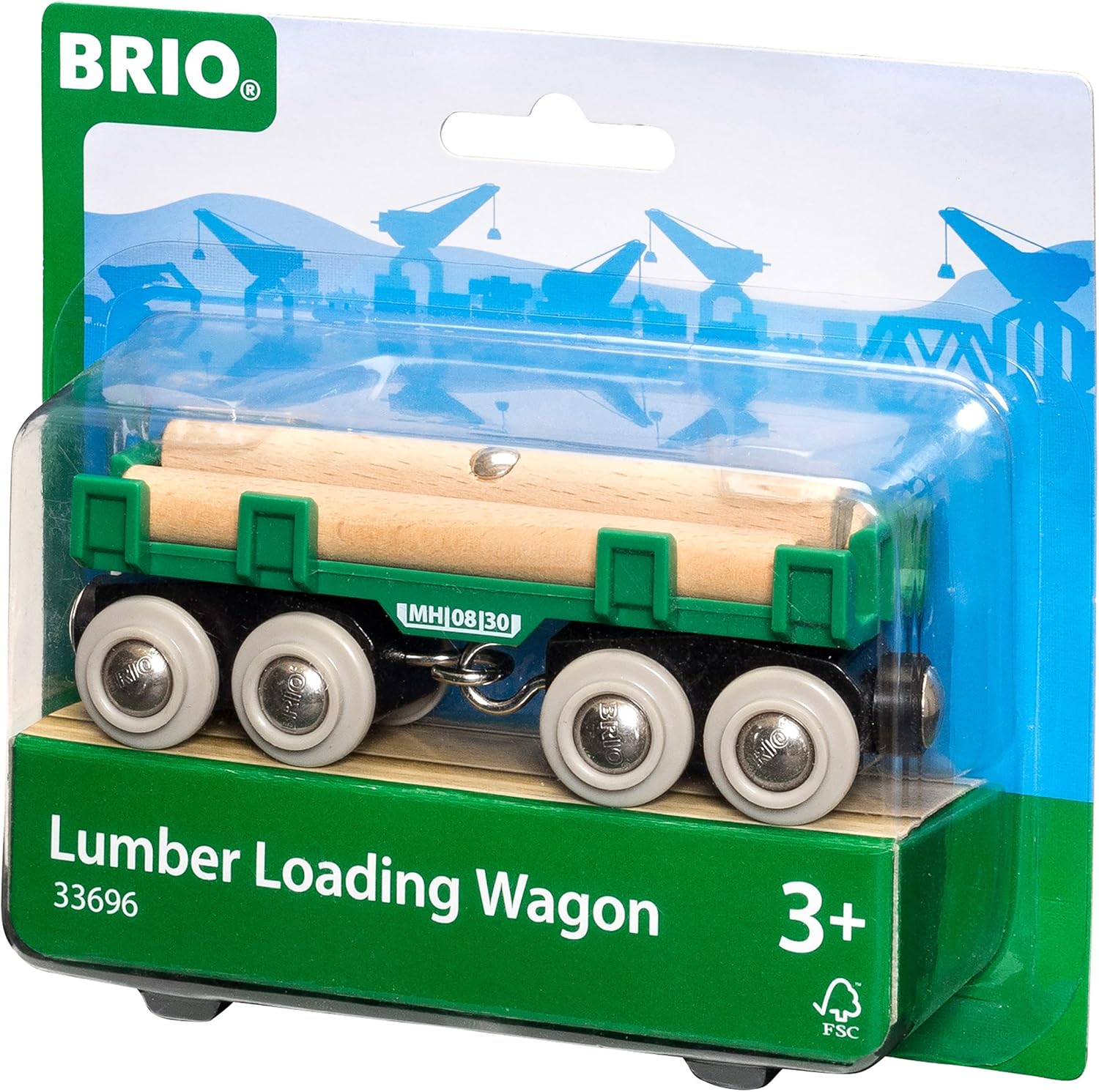 BRIO World Lumber Loading Wagon Train Set - Compatible with All BRIO Railway Sets, Age 3+ 6