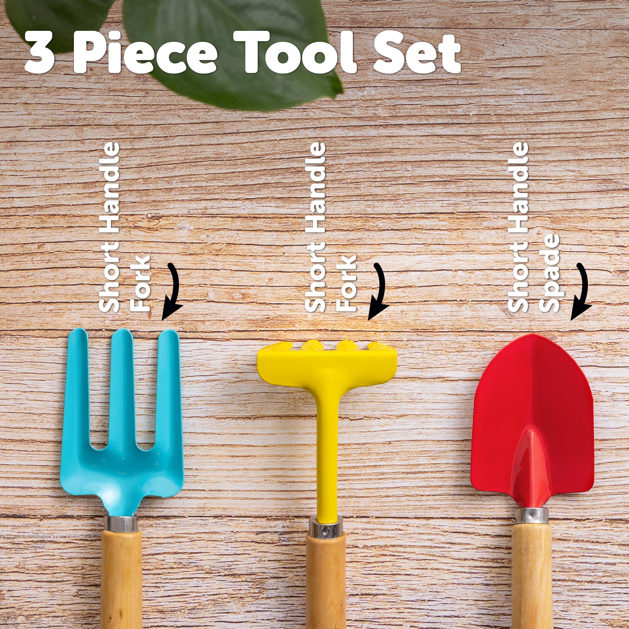 Little Roots 3 Piece Tool Set - Kids Gardening Tools for Ages 3+ 5
