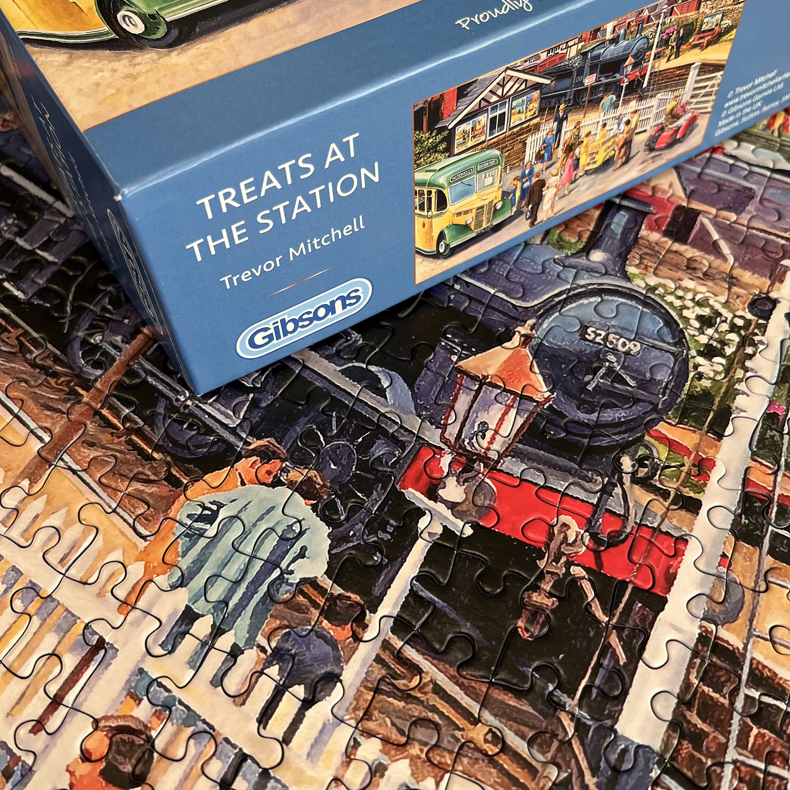 Gibsons Treats At the Station 1000 Piece Jigsaw Puzzle for Adults | Sustainable Recycled Board | Trevor Mitchell Art 7