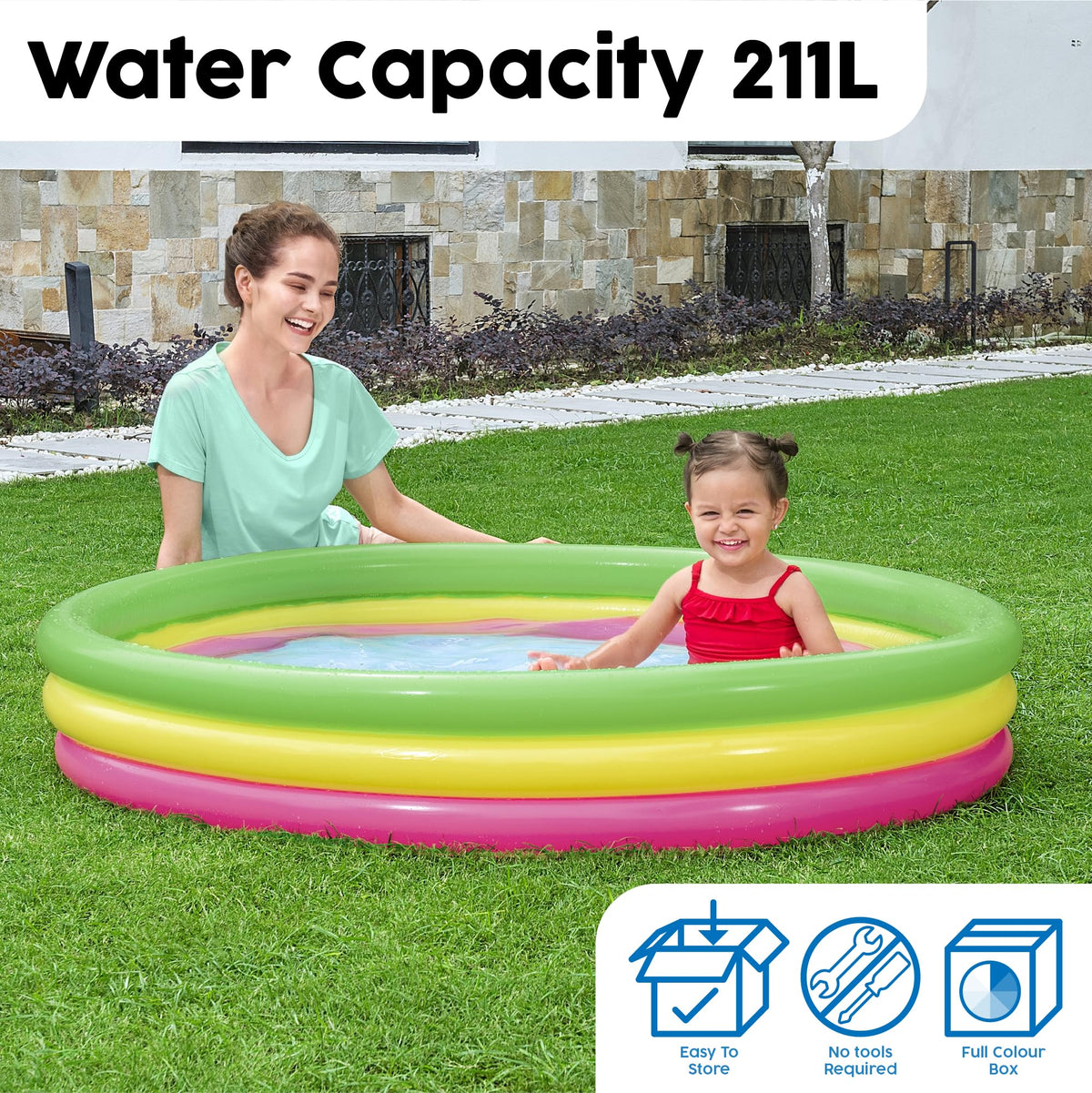Bestway Summer Set Above Ground Paddling Pool - 152 x 152 x 30 cm