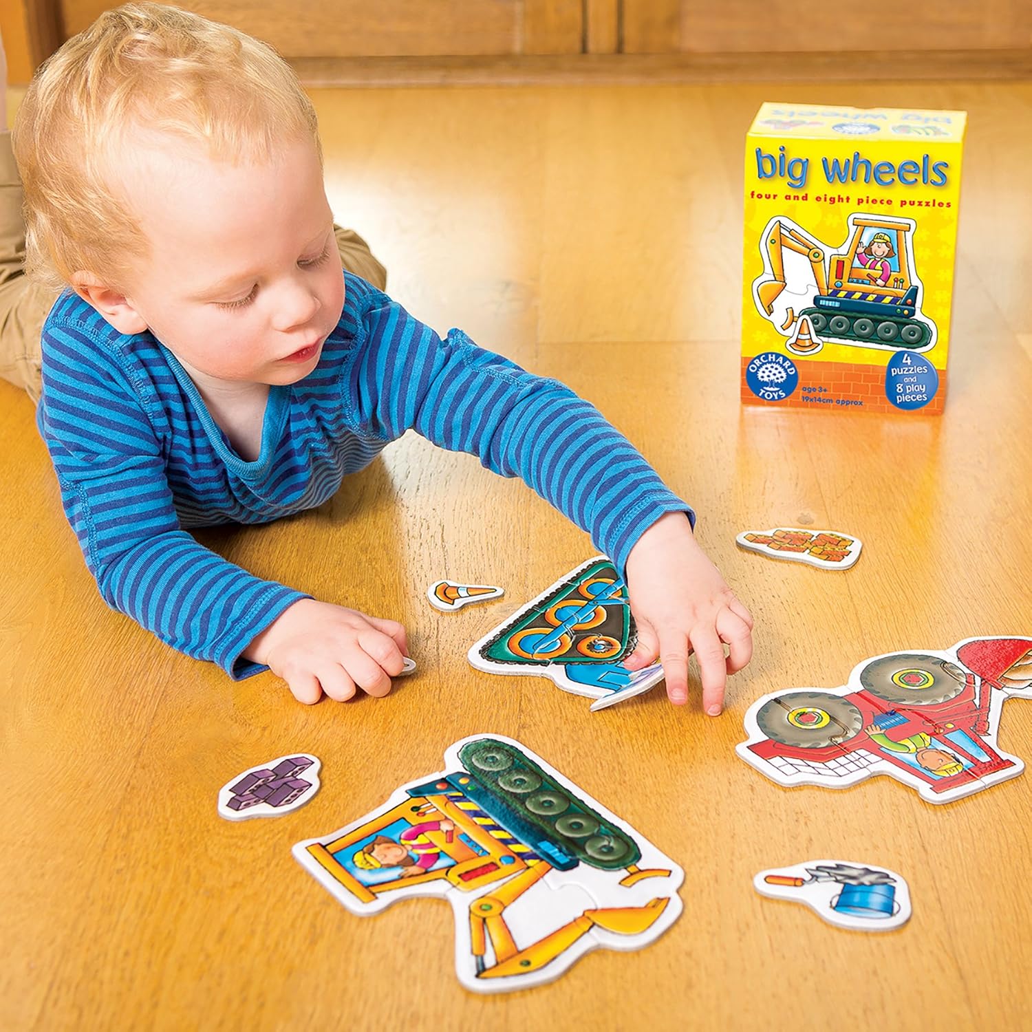 Orchard Toys Big Wheels Jigsaw Puzzle - 4 & 8-Piece Vehicle Puzzles for Toddlers 6