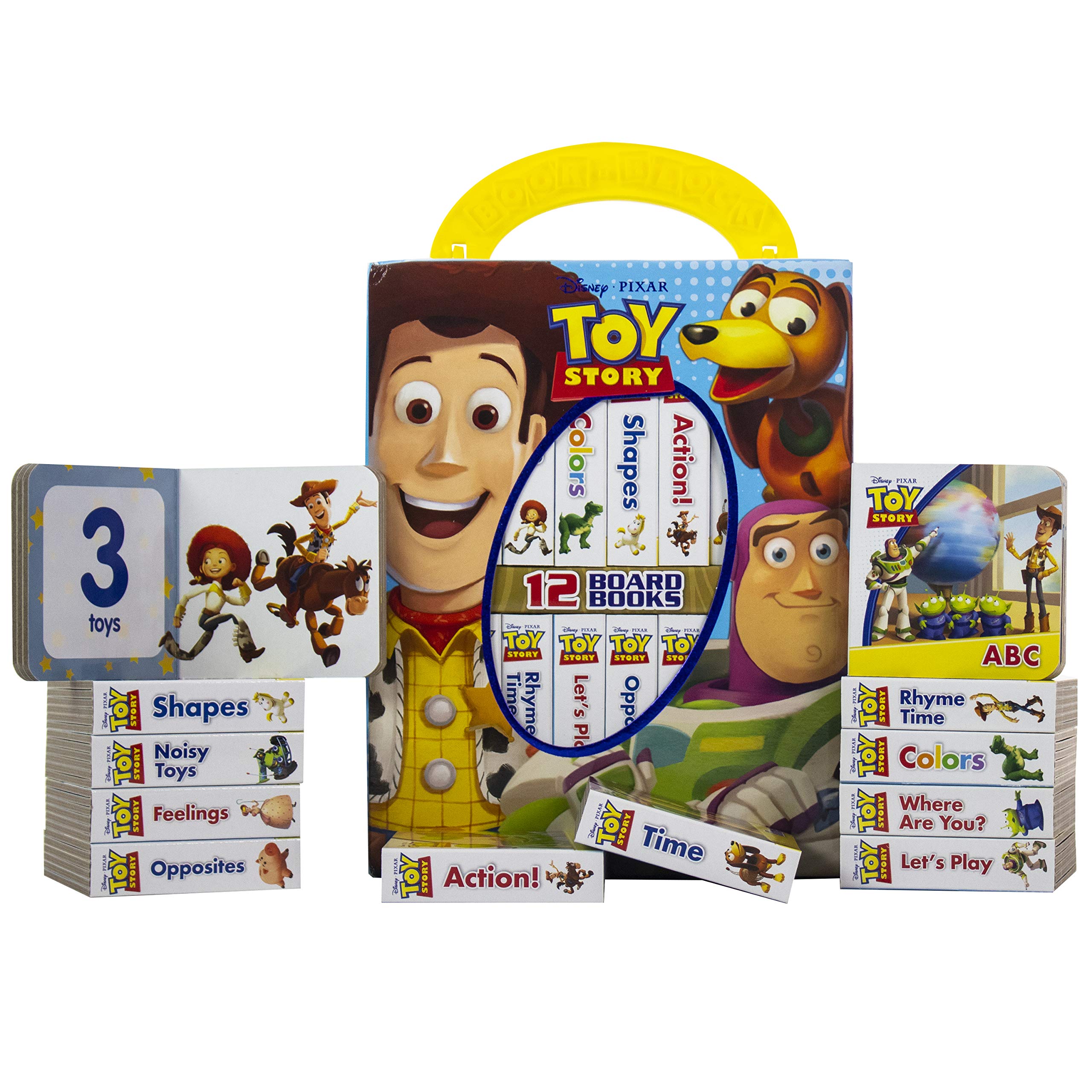 PI Kids Disney Toy Story My First Library Board Book Block 12-Book Set | Reading Age Baby - 1 Year