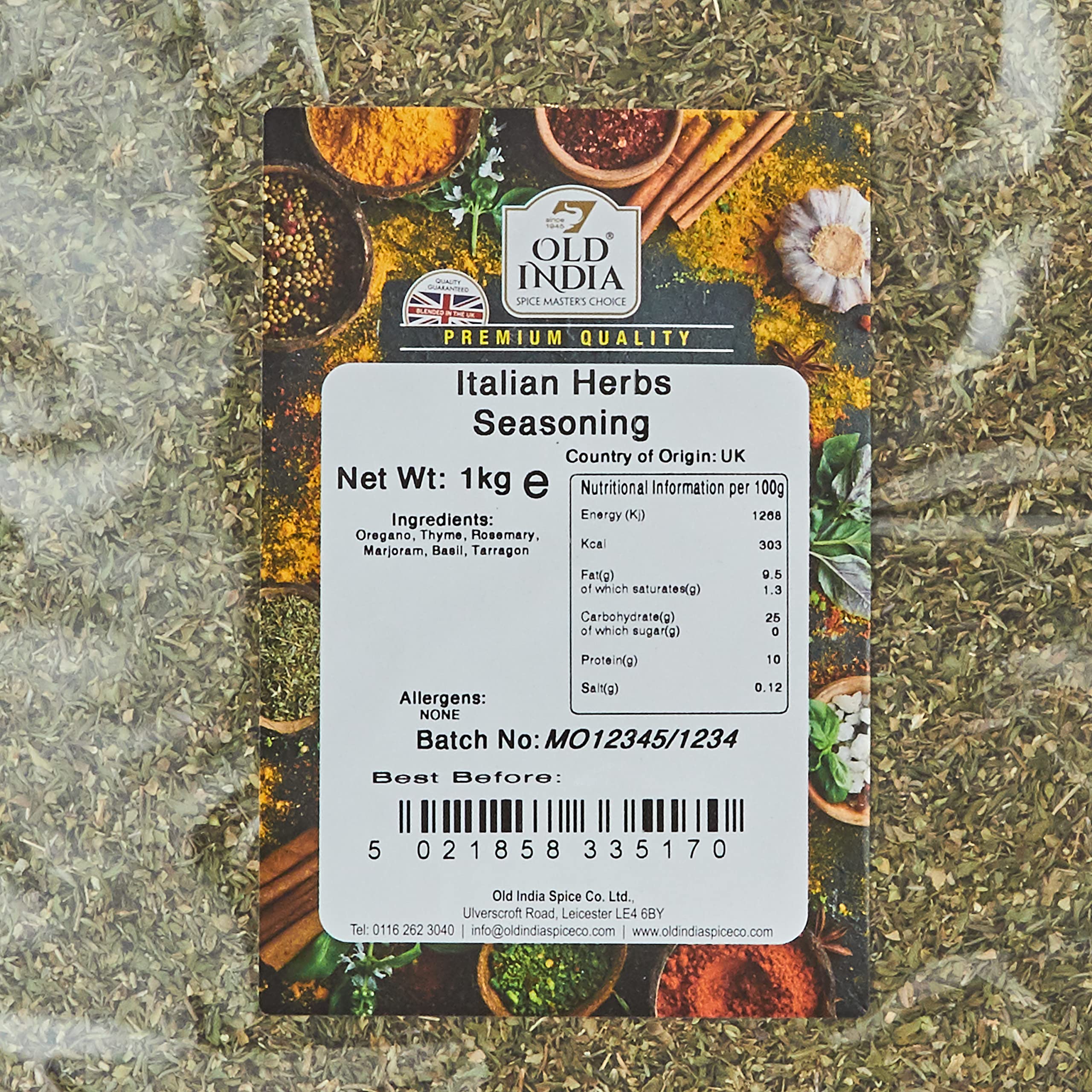 Old India Italian Herbs Seasoning - 1 kg Natural Mixed Herbs Powder | Oregano, Thyme, Rosemary