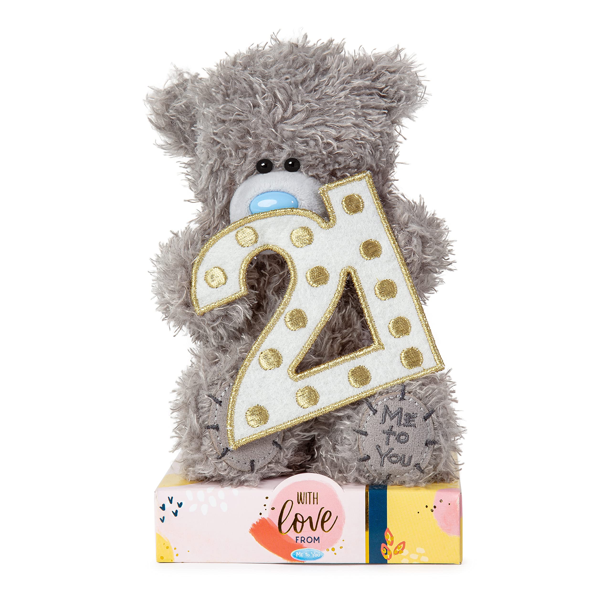 Me To You Tatty Teddy 21st Birthday Bear - 15cm Tall, Plush, Grey 3