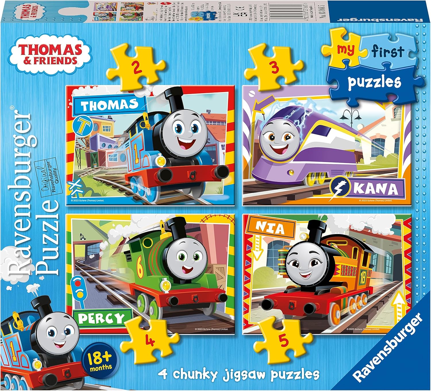 Ravensburger Thomas & Friends First Jigsaw Puzzle - 4-in-1 Progressive Puzzle Set for Toddlers 18 Months+