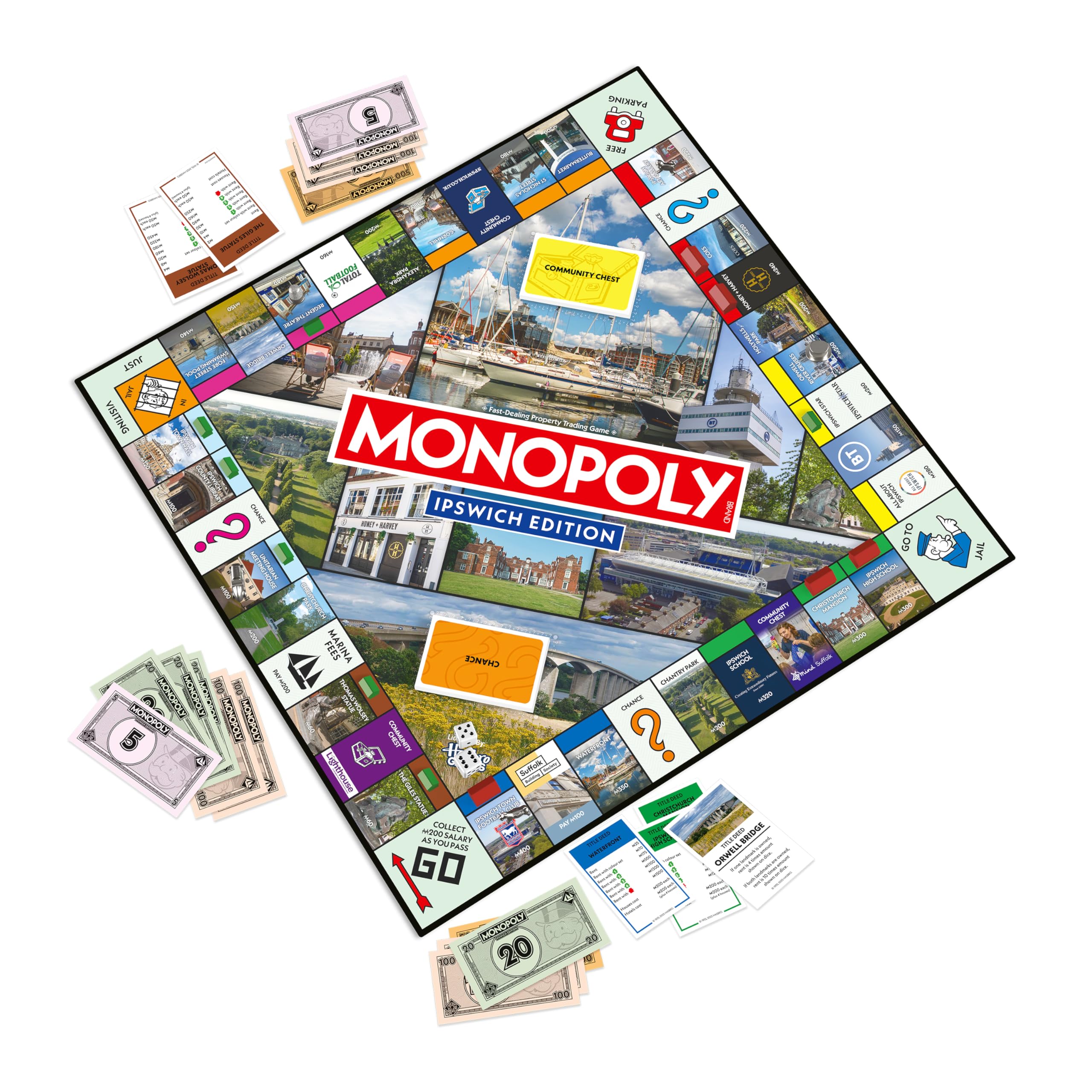 Winning Moves Ipswich Monopoly Board Game | Standard Edition | 2-6 Players | Ages 8+ 9