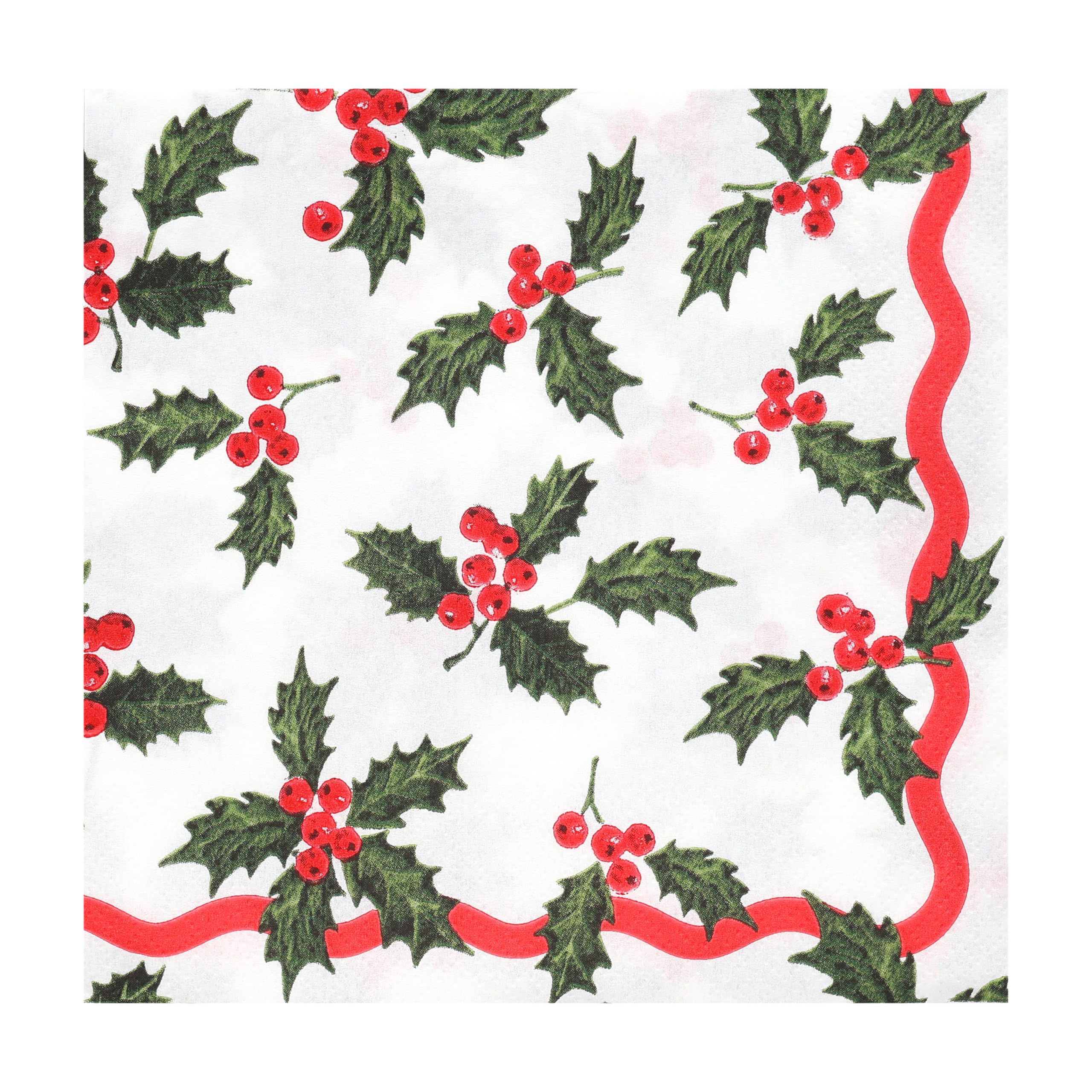 Talking Tables Holly Berry 2-Ply Christmas Napkins 100 Pack 10