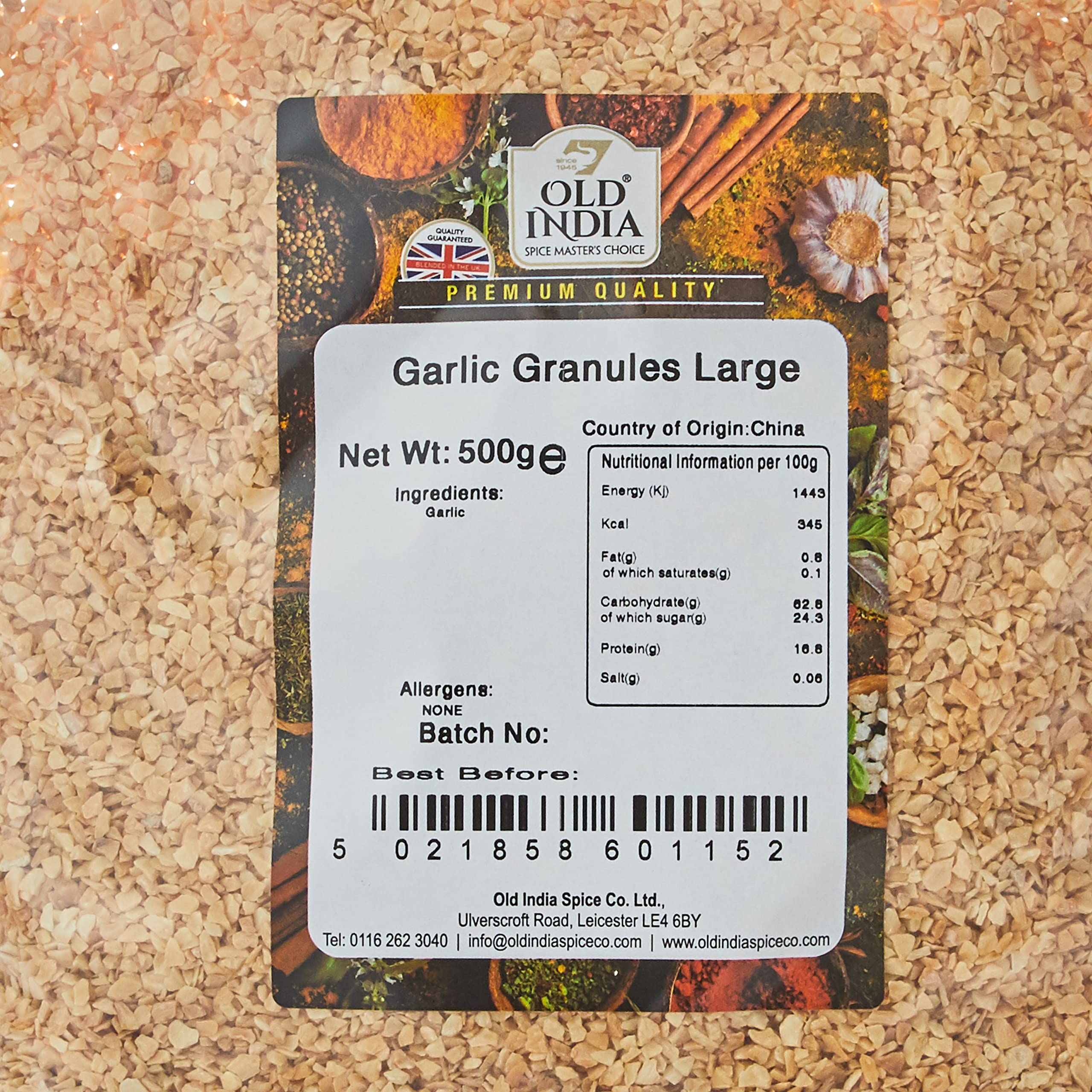 Old India Garlic Granules - 100% Natural Seasoning | 500g Large Pack