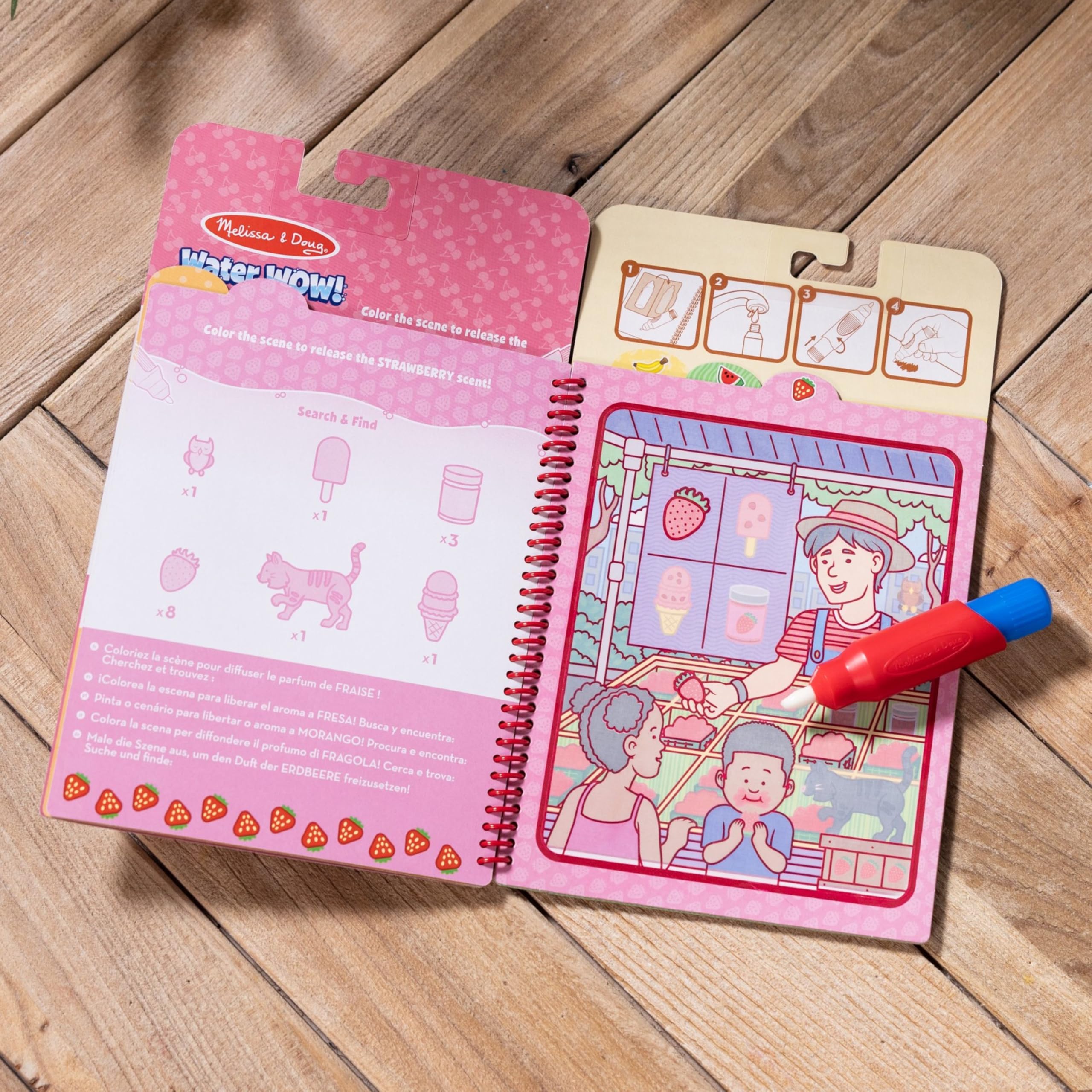 Melissa & Doug Water WOW! Fruit Scented Coloring Book | Mess-Free Reusable Pages | Ages 3-6 9
