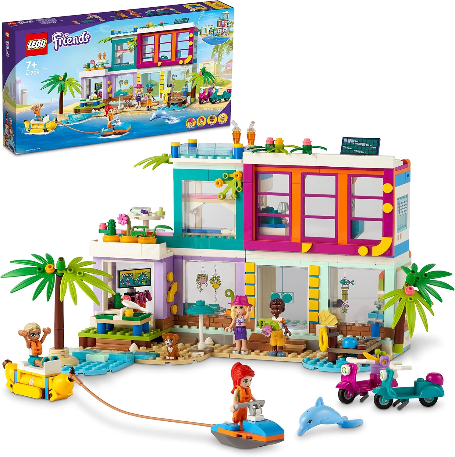 LEGO 41709 Friends Holiday Beach House Set - 686-Piece Building Playset for Ages 7+
