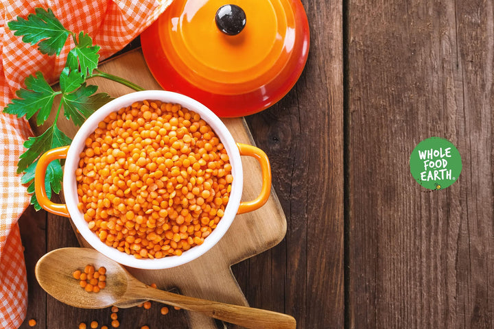 Wholefood Earth - Organic Red Split Lentils, 1 kg