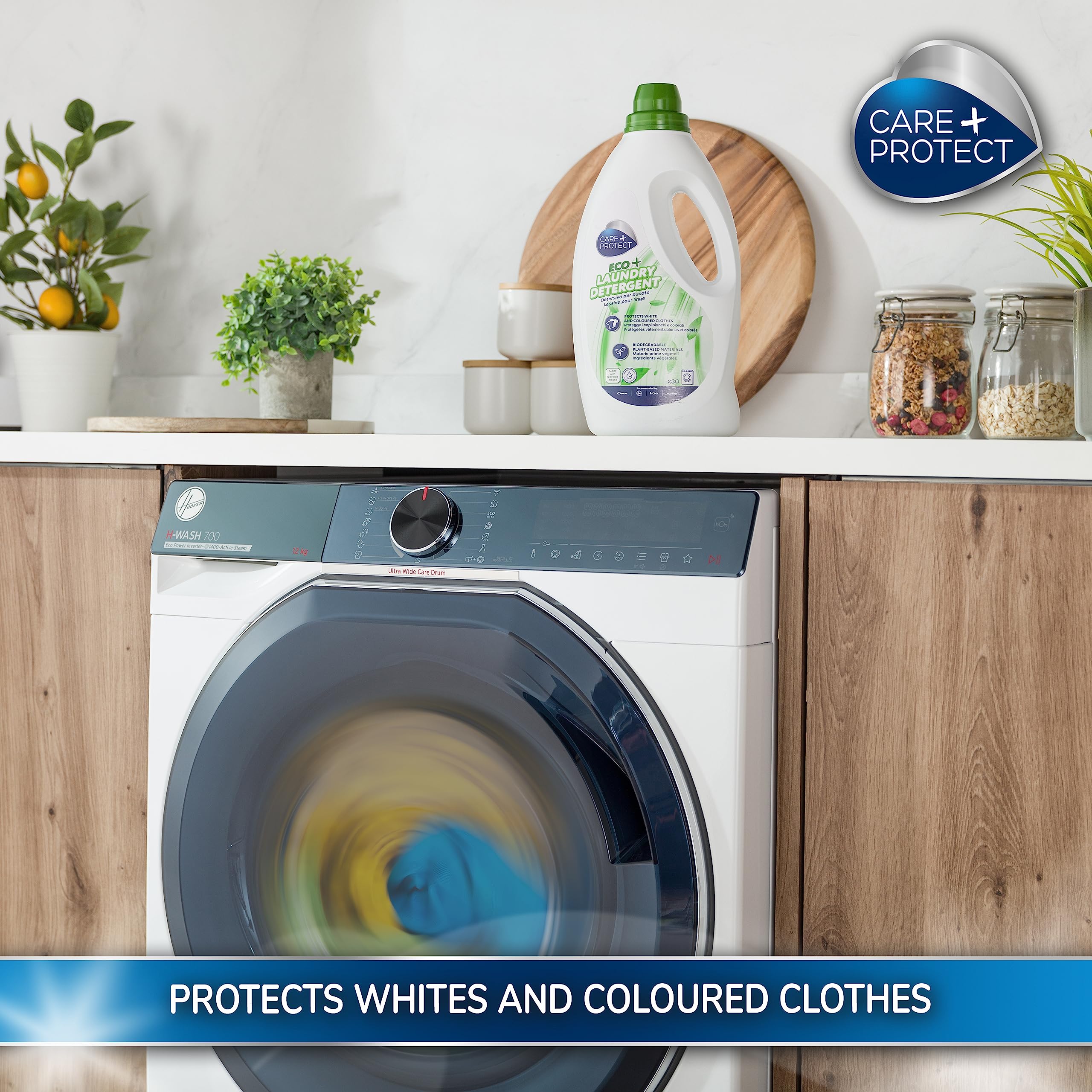 CARE + PROTECT ECO+ Laundry Detergent - Liquid - for Machine and Hand Washing - White 5