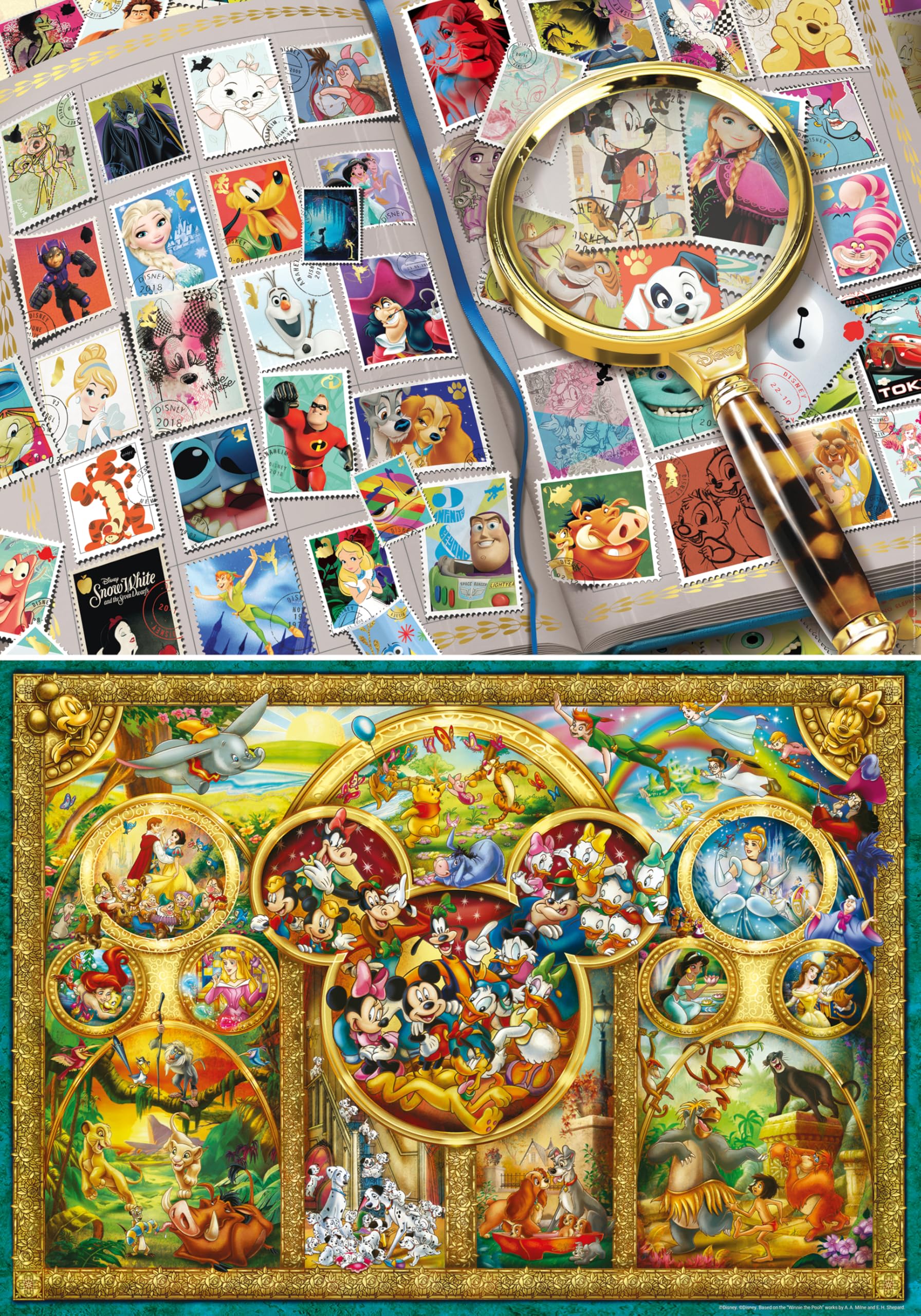 Ravensburger Magical World of Disney Jigsaw Puzzle Set - 2 x 1000 Pieces | Multicolor
