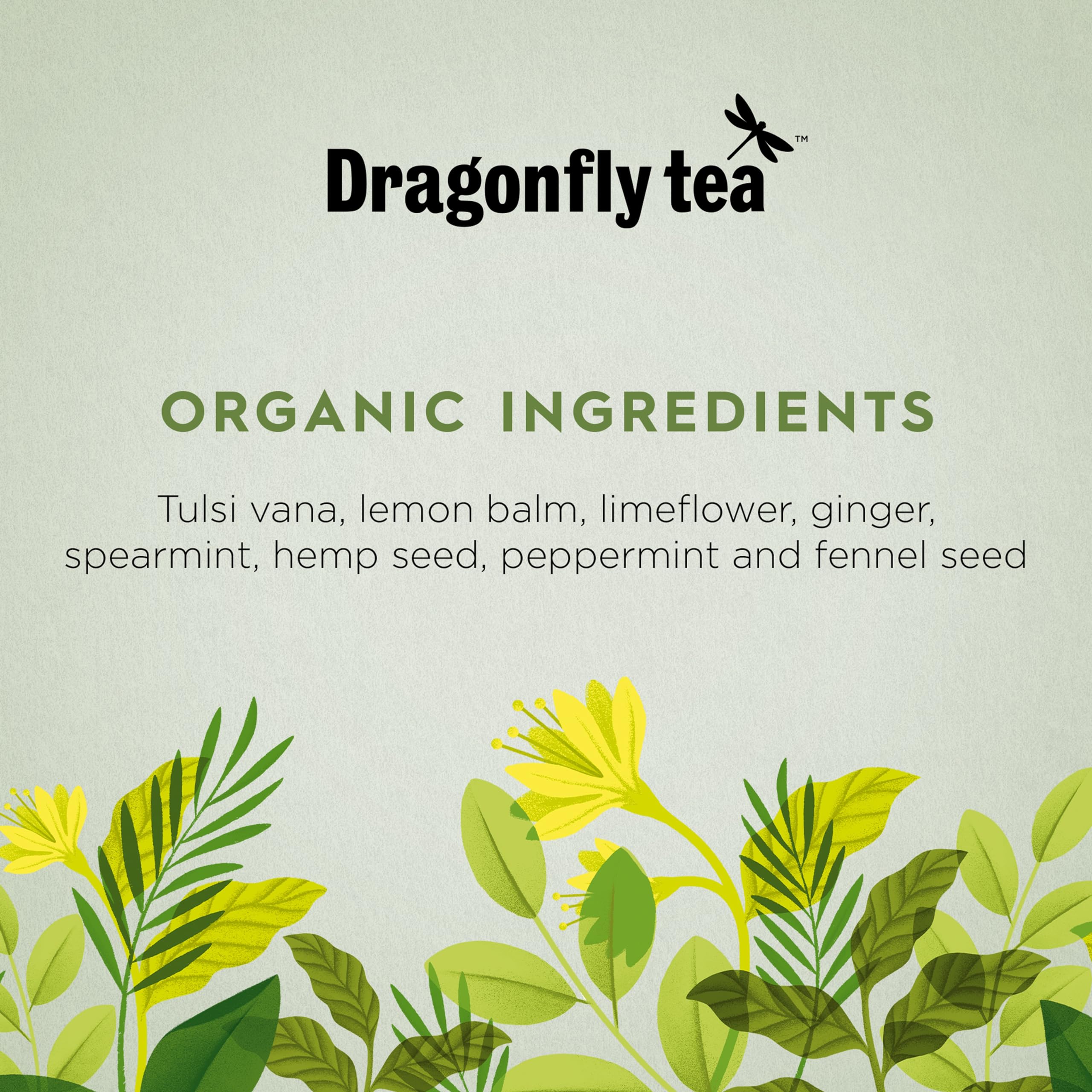 DRAGONFLY Happy Times Organic Tulsi Tea - Uplifting Blend | 4 Pack, 80 Compostable Bags