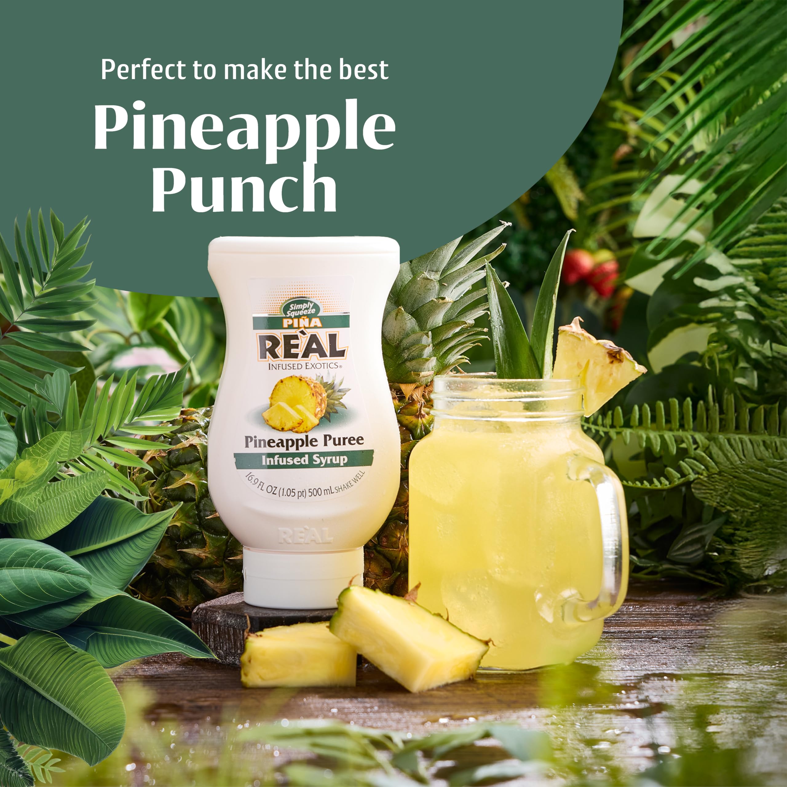 Reàl Infused Exotics Pineapple Syrup - 40% Real Fruit Puree | 500 ml | Gluten Free, Vegan 3