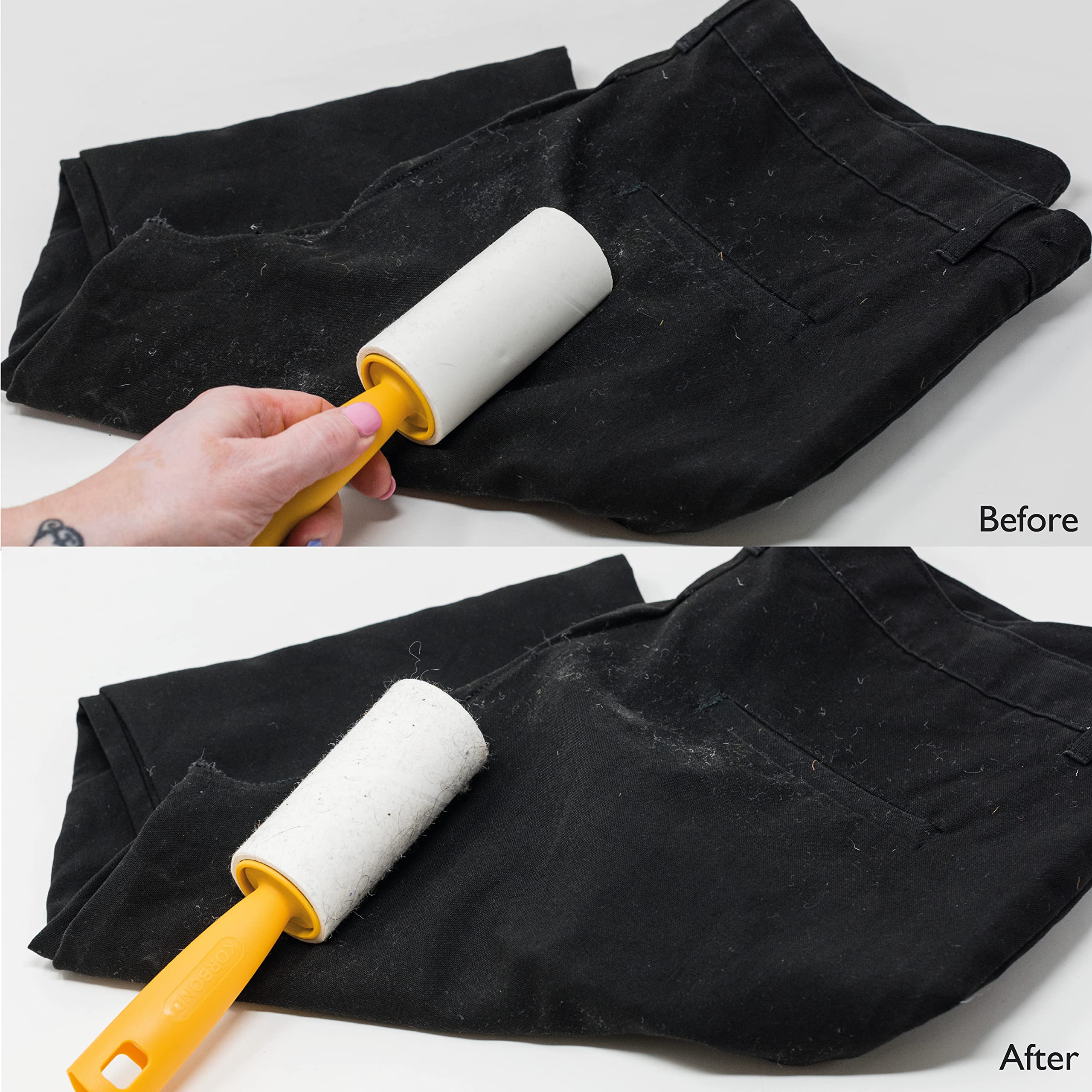 KORBOND Lint Roller and Refill Set - 451 Extra Sticky Sheets