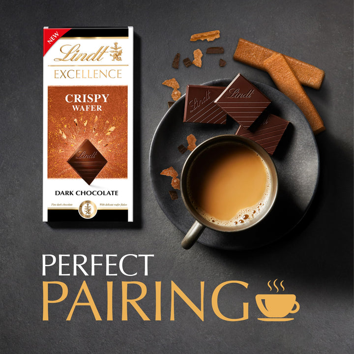 Lindt Excellence Dark Chocolate Crispy Wafer Bar 100g