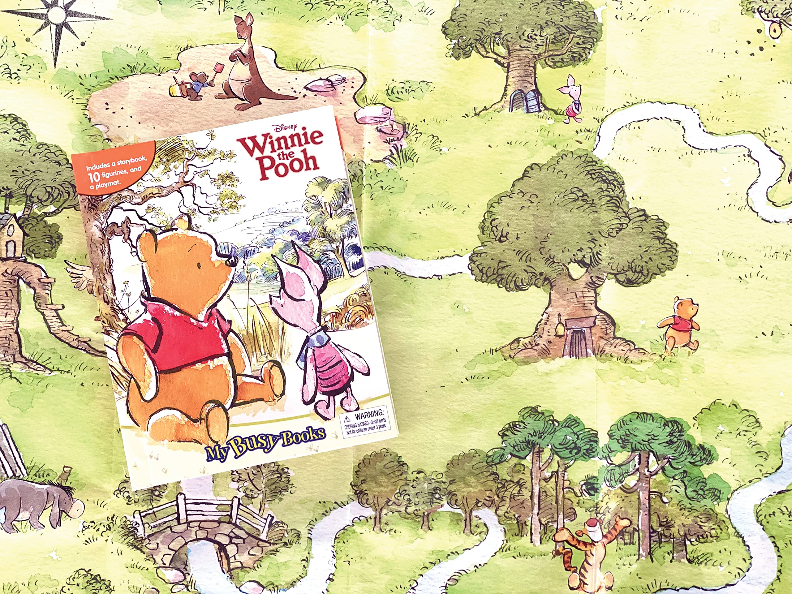 Phidal Disney Winnie the Pooh My Busy Books Activity Book | 10 Figurines & Playmat | Kids Edition 2