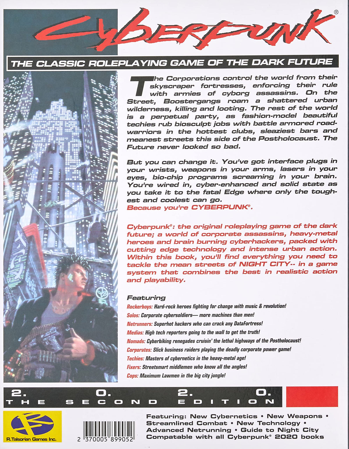 R. Talsorian Games Cyberpunk 2020 Roleplaying Game Book - 2nd Edition, English