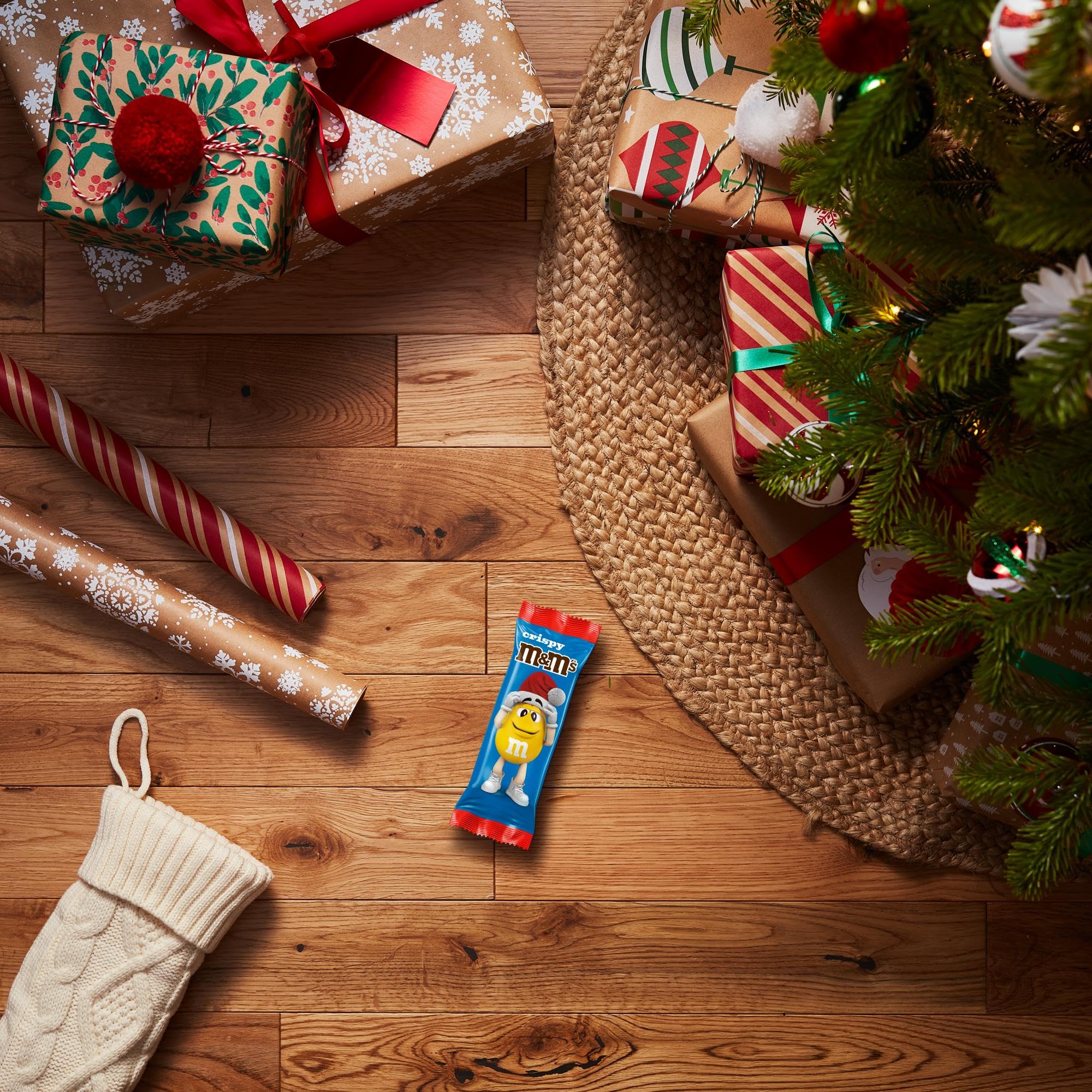 M&M's Minis Chocolate Santa Bulk Box - Milk Chocolate Crispy Santa Shapes with Mini M&Ms 6