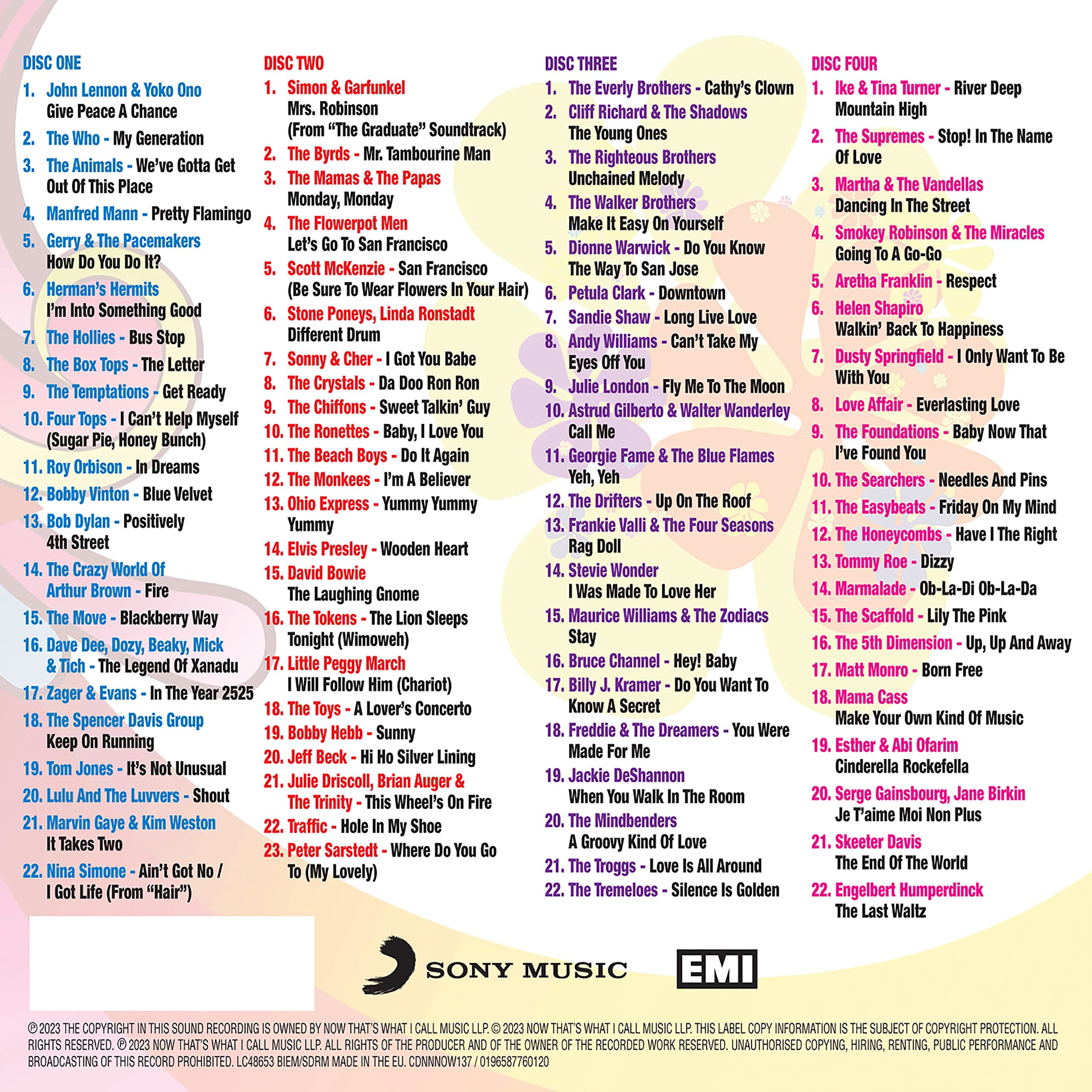NOW That’s What I Call 60s Pop – 4CD Compilation 2