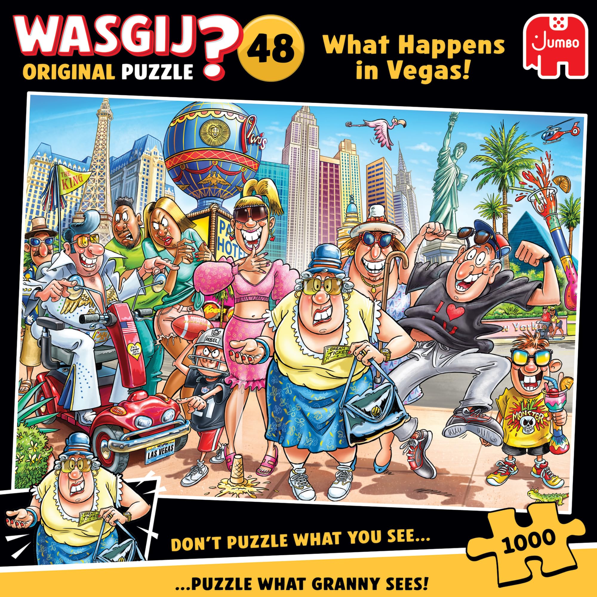 Wasgij Original 48 What Happens in Vegas! - 1000 Piece Jigsaw Puzzle | Adult 1