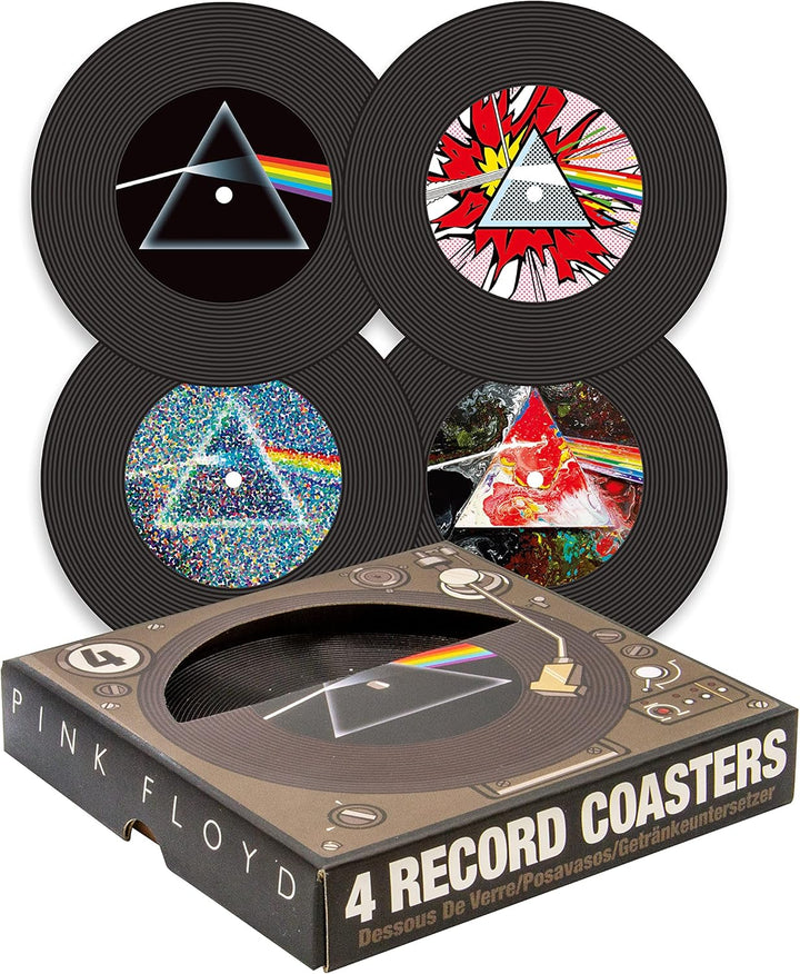 AQUARIUS - Pink Floyd Vinyl Coaster Set, 4-Piece, Multi-Colour