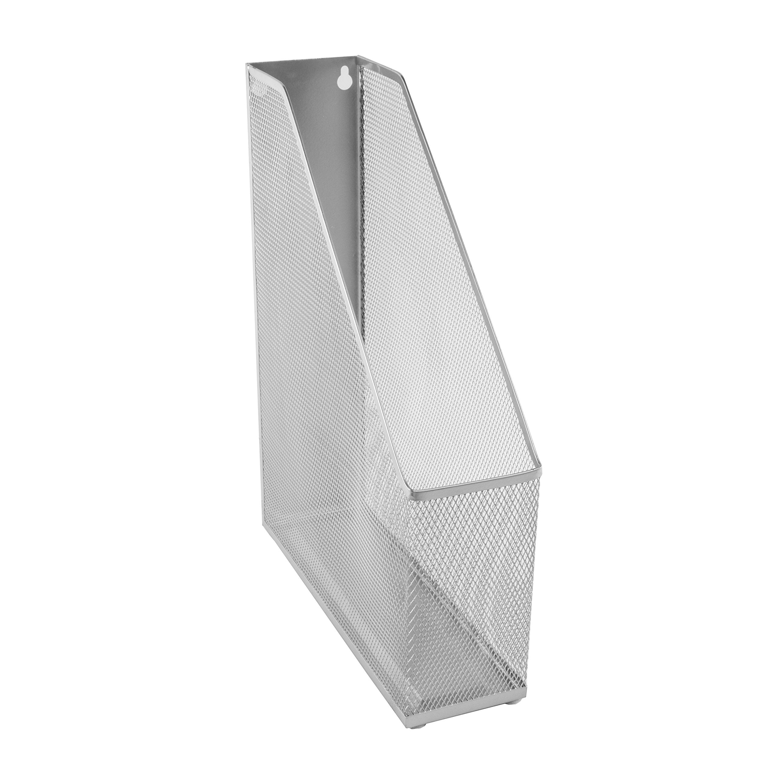 Osco Wiremesh Magazine Rack - High-Density Steel Storage | Silver | Freestanding 1