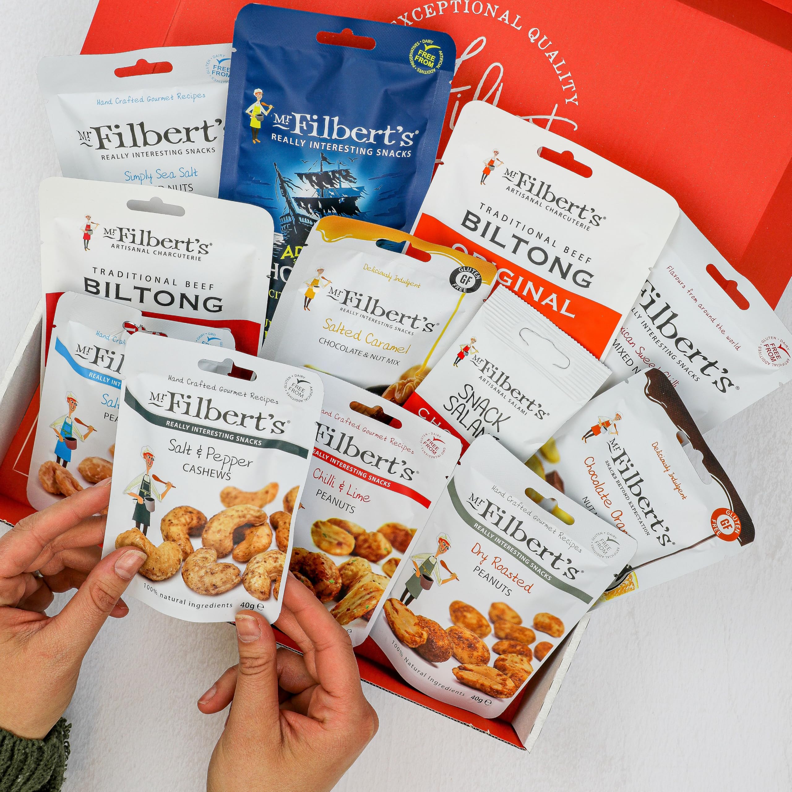 Mr Filbert's For Him Selection Box - Nuts, Olives & Cured Meats Snack Gift 9