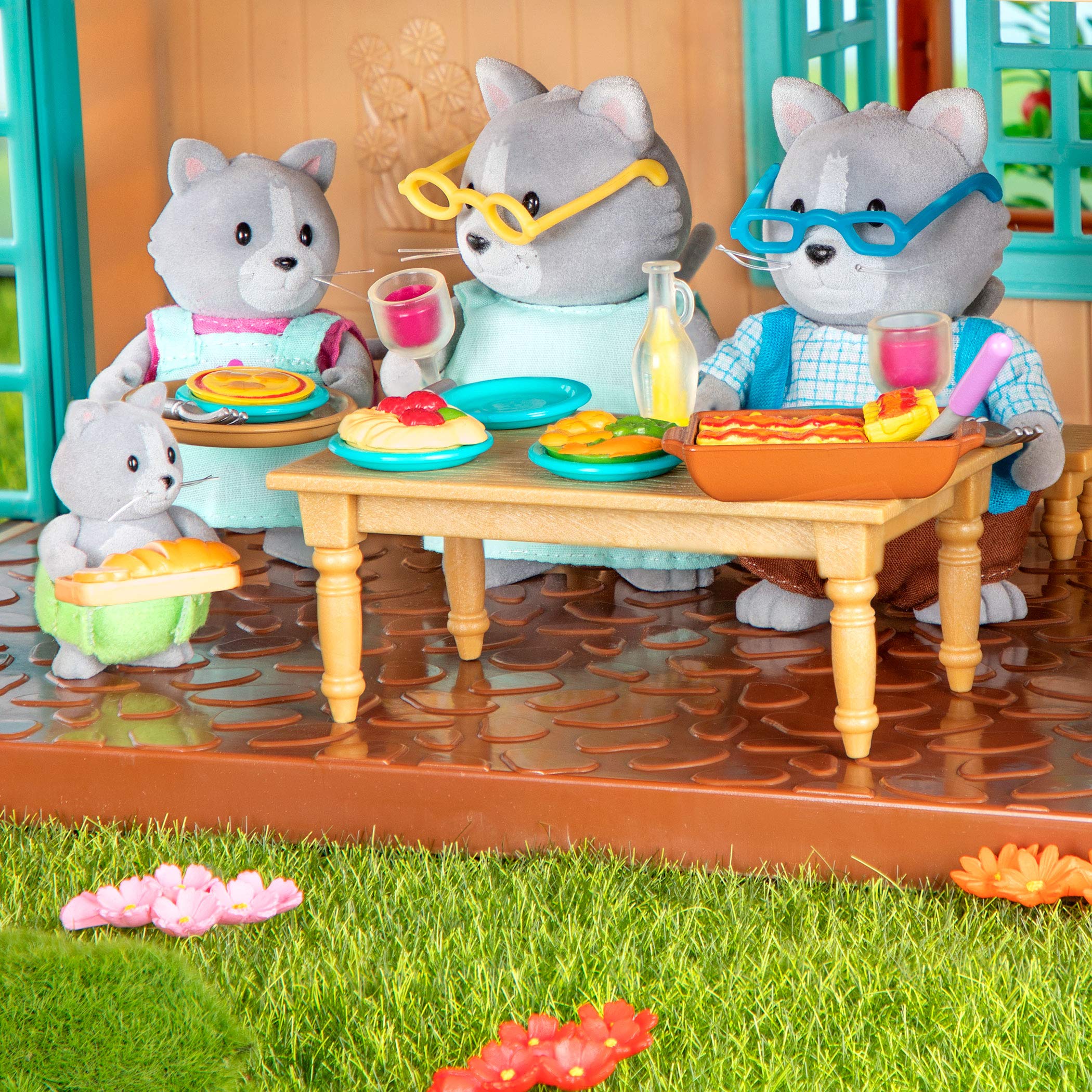 Li'l Woodzeez – The Daintypaw Cats – Collectible Toy Cat Figurines – 7-Piece Playset for Kids 9