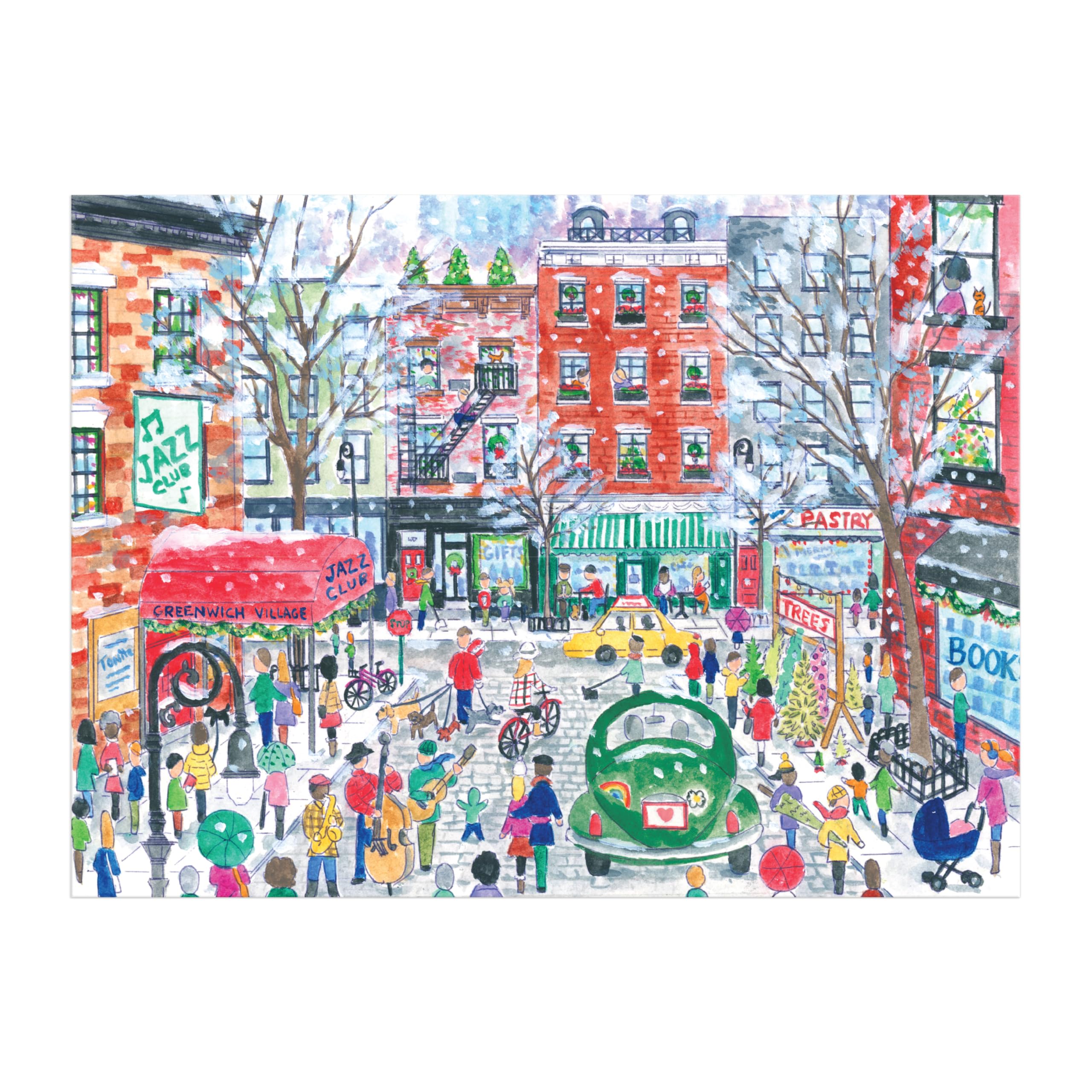 Galison Christmas in Greenwich Village – 1000 Piece Michael Storrings Jigsaw Puzzle 9