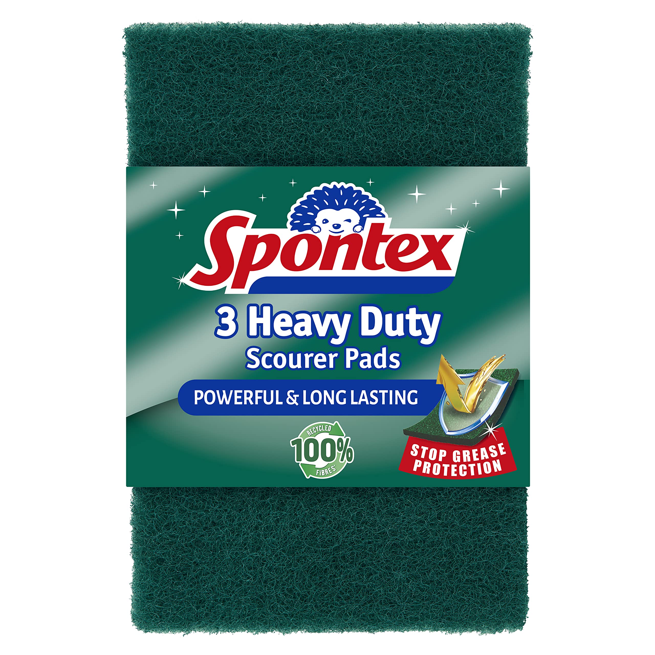 Spontex Heavy Duty Scourer Pads - Powerful Cleaning for Tough Grease | 3 Count 1