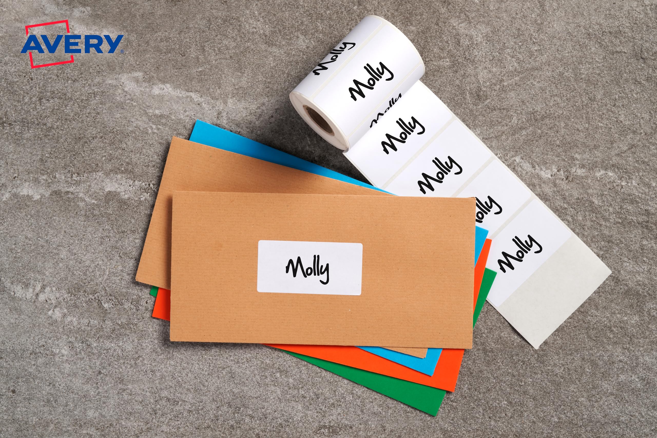 AVERY Multipurpose Roll Labels - 102 x 49 mm White, 190 Labels per Roll | Inkjet Compatible 2